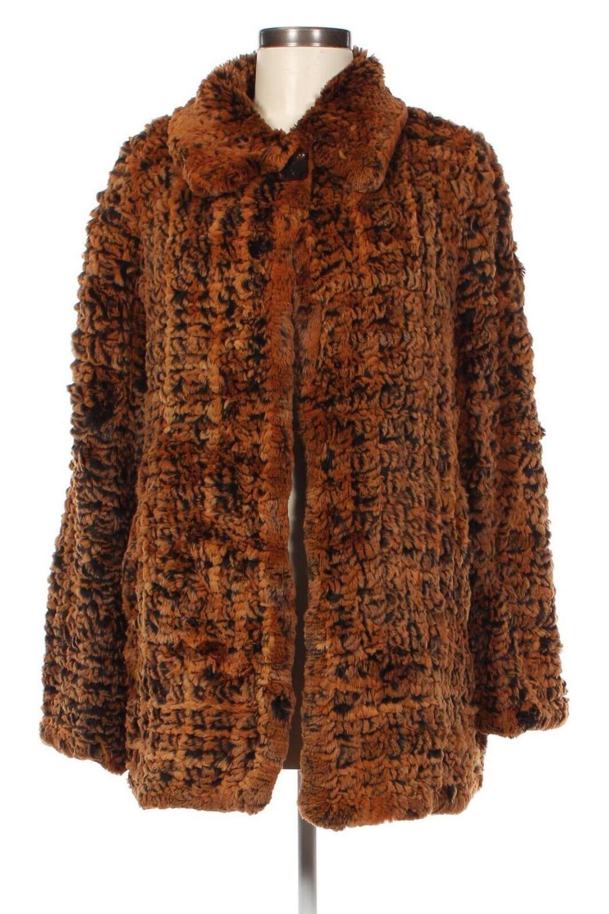 Дамско кожено яке, Размер L, Цвят Кафяв, Цена 64,20 лв.