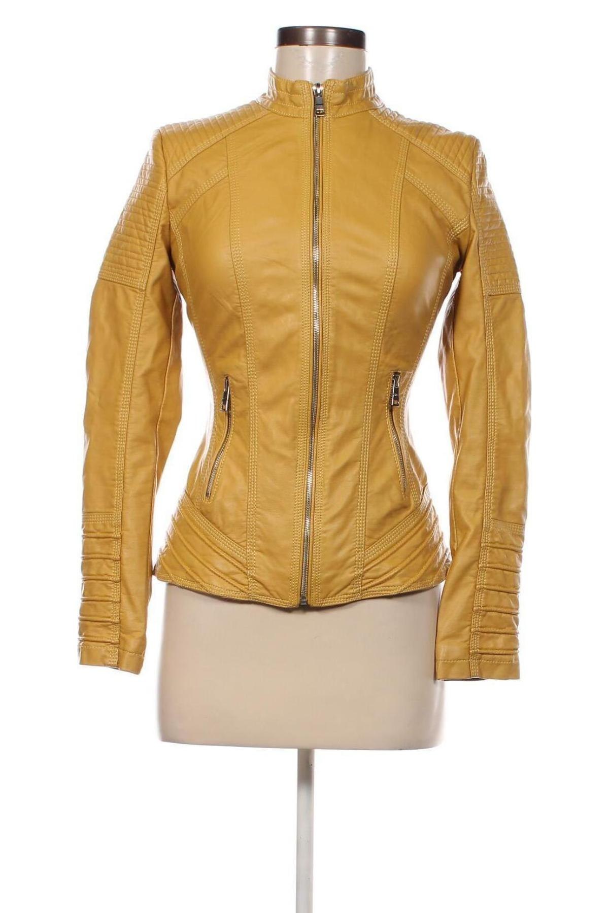 Damen Lederjacke, Größe S, Farbe Gelb, Preis € 14,28