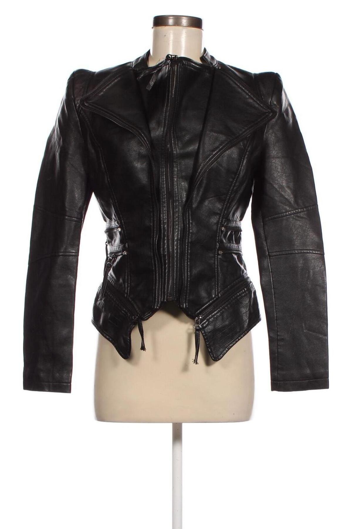 Damen Lederjacke, Größe S, Farbe Schwarz, Preis 25,05 €