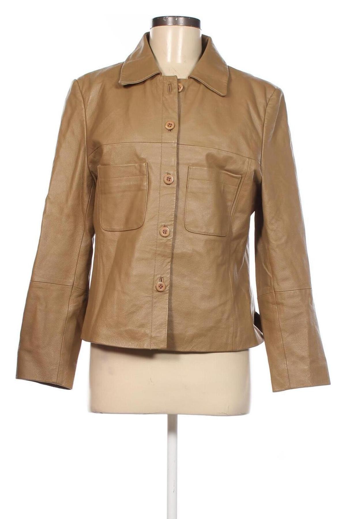 Damen Lederjacke Apart, Größe L, Farbe Beige, Preis 70,77 €