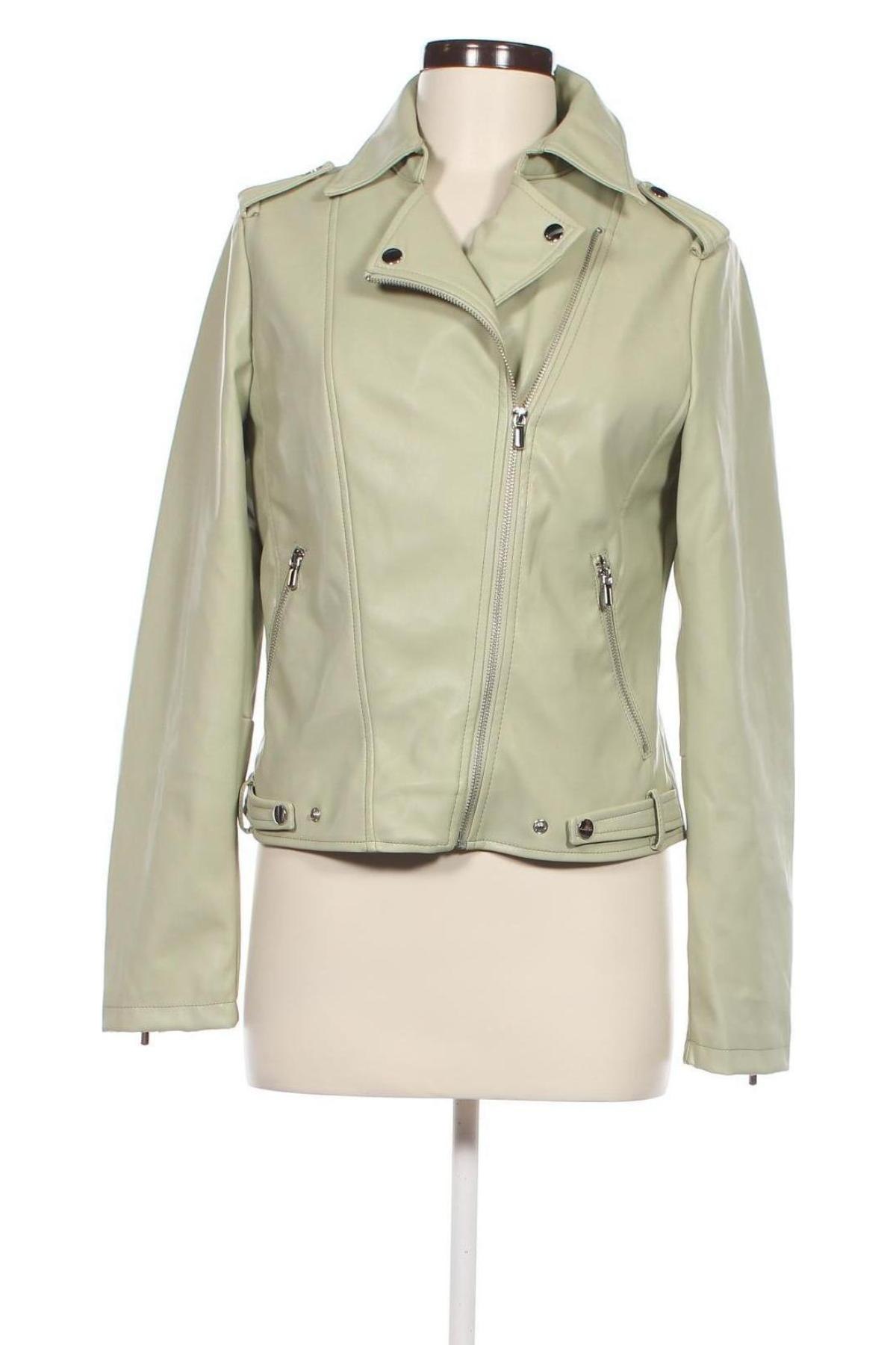 Damen Lederjacke C&A, Größe M, Farbe Grün, Preis € 22,17