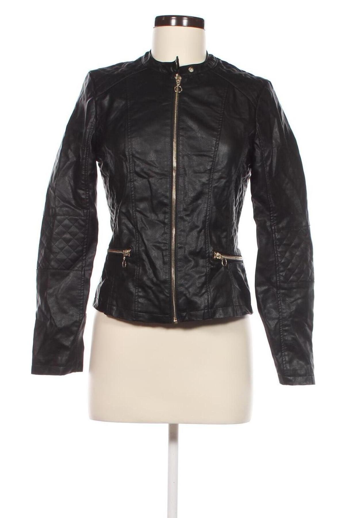 Dámska kožená bunda  Defacto, Veľkosť S, Farba Čierna, Cena  13,89 €