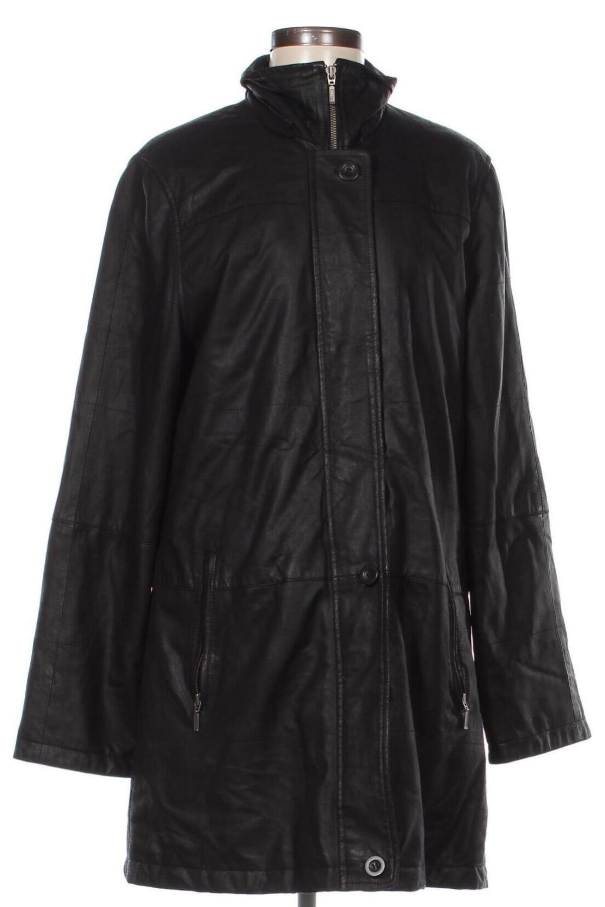Γυναικείο δερμάτινο μπουφάν Franco Callegari, Μέγεθος L, Χρώμα Μαύρο, Τιμή 43,02 €