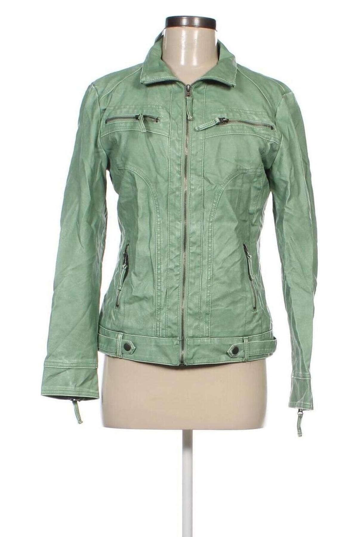 Damen Lederjacke Gina, Größe M, Farbe Grün, Preis 34,49 €