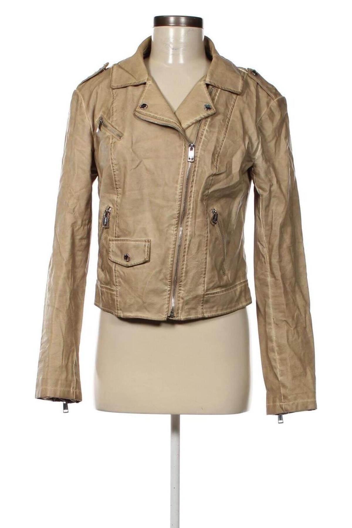 Damen Lederjacke Guess, Größe L, Farbe Beige, Preis 32,26 €