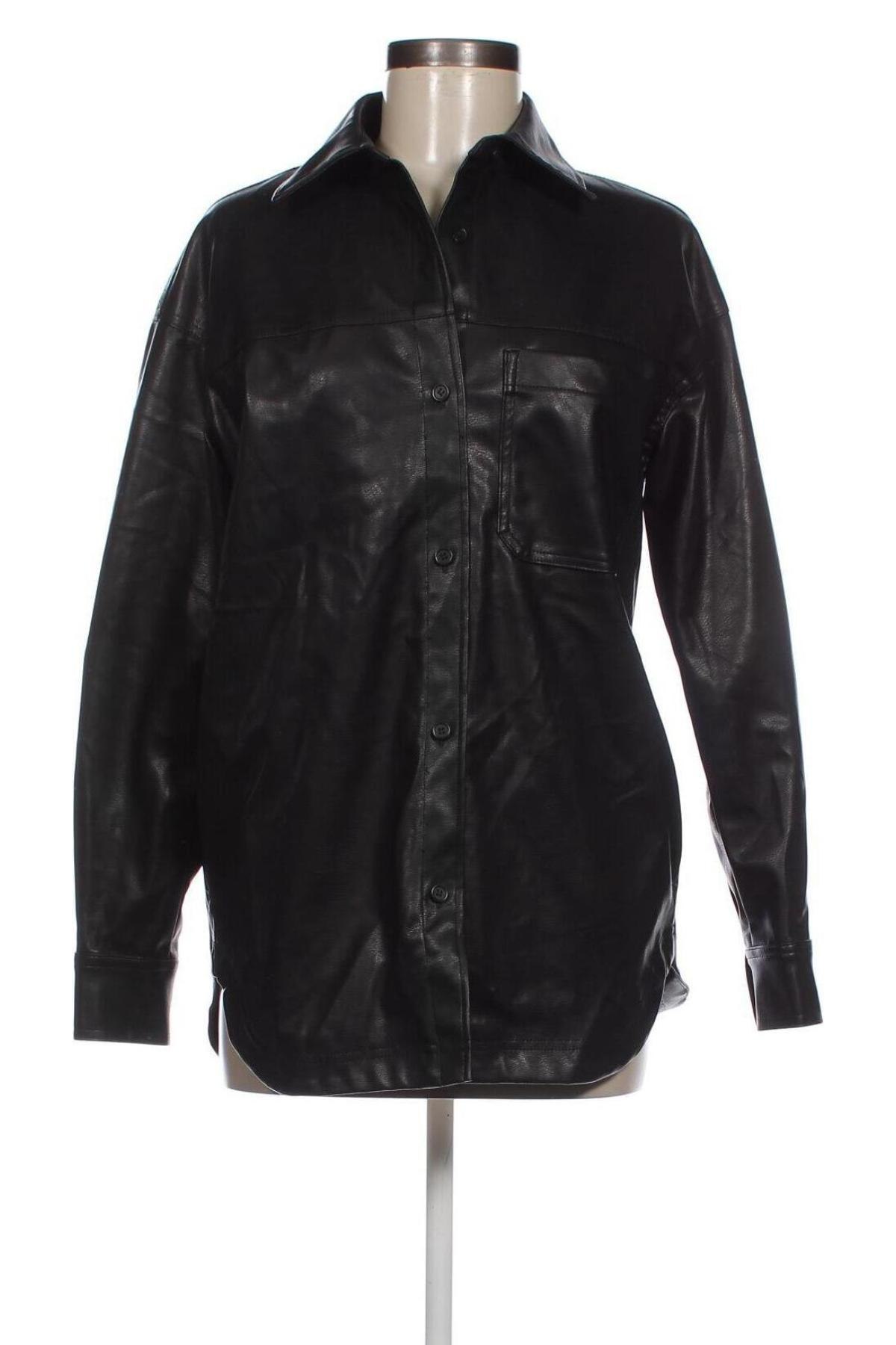 Damen Lederjacke H&M, Größe XS, Farbe Schwarz, Preis 32,40 €