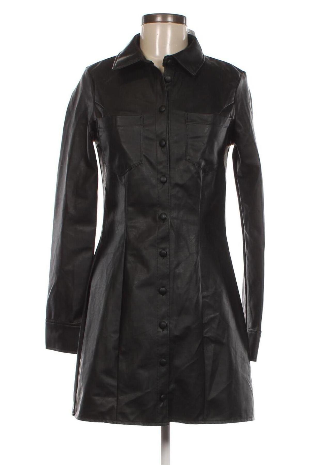 Dámska kožená bunda  H&M Divided, Veľkosť M, Farba Čierna, Cena  19,45 €