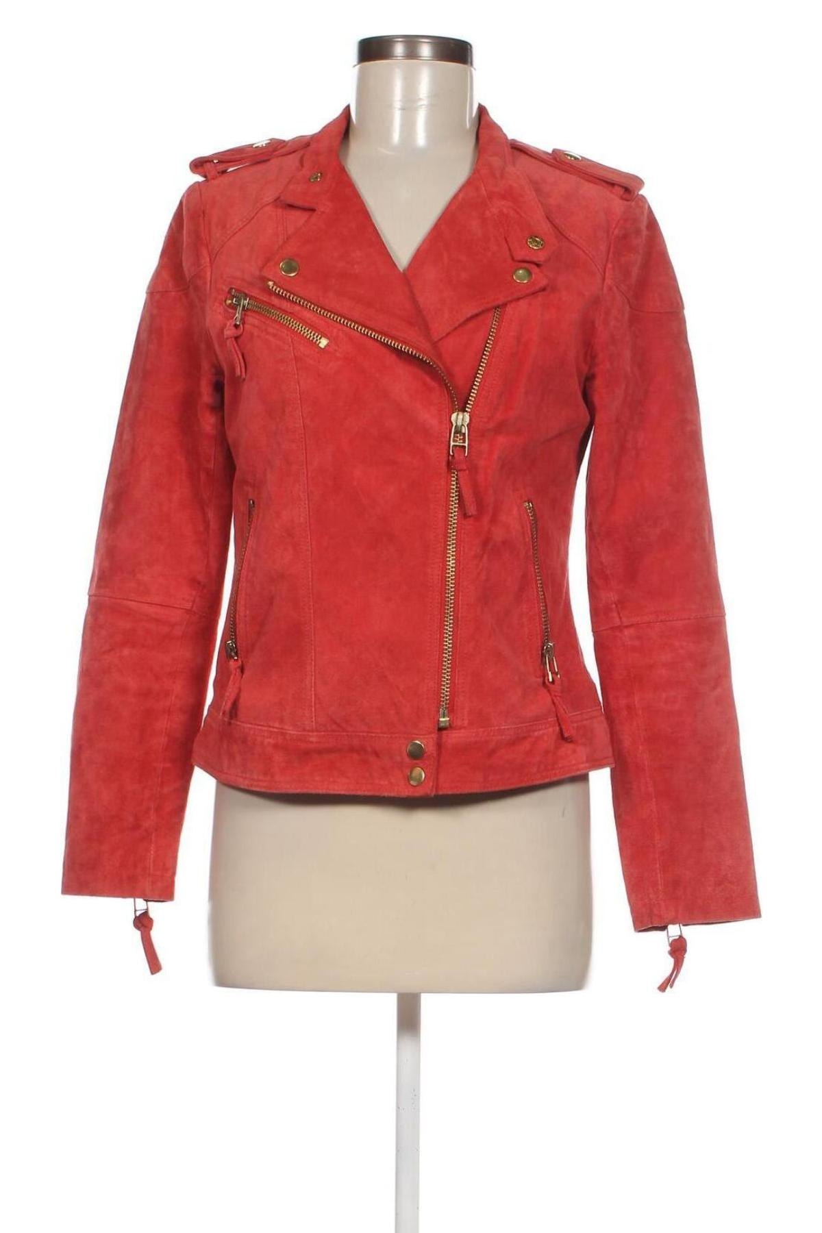 Damen Lederjacke Mango, Größe M, Farbe Rot, Preis € 37,09