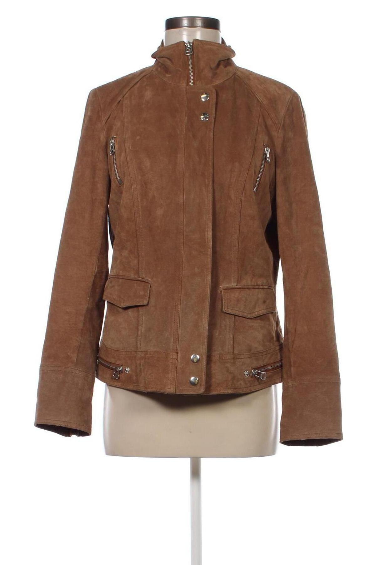 Dámska kožená bunda  Manguun, Veľkosť M, Farba Hnedá, Cena  39,44 €