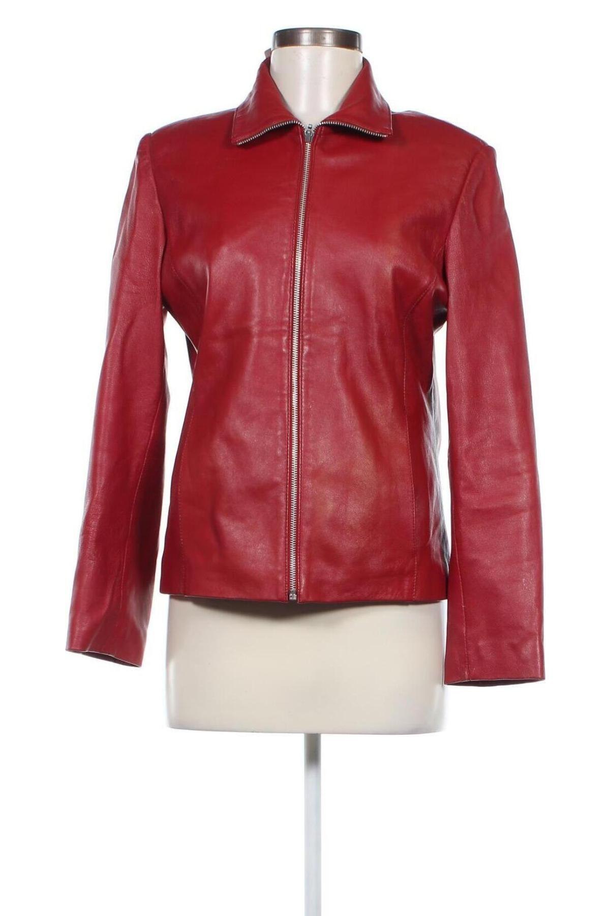Dámska kožená bunda  Montego, Veľkosť M, Farba Červená, Cena  42,47 €