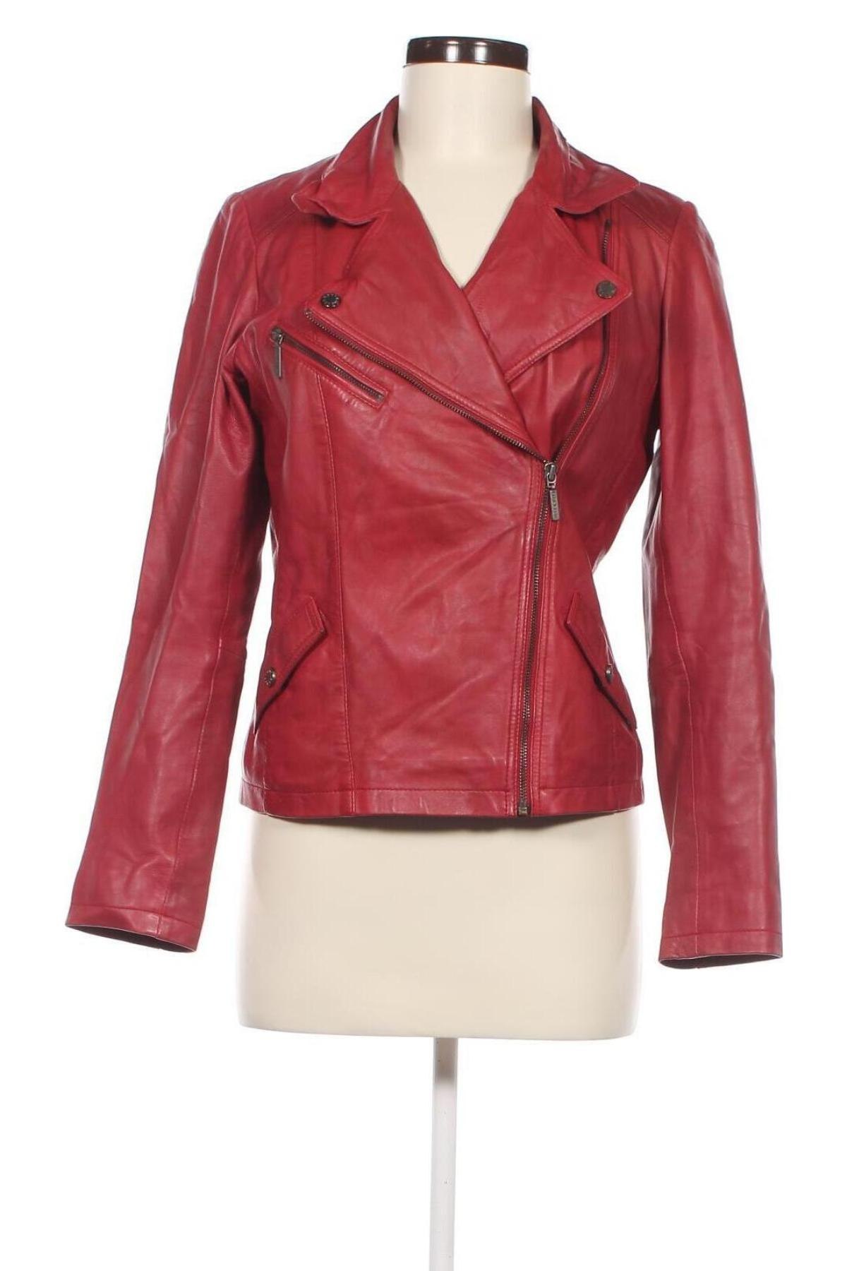 Γυναικείο δερμάτινο μπουφάν More & More, Μέγεθος M, Χρώμα Κόκκινο, Τιμή 55,92 €