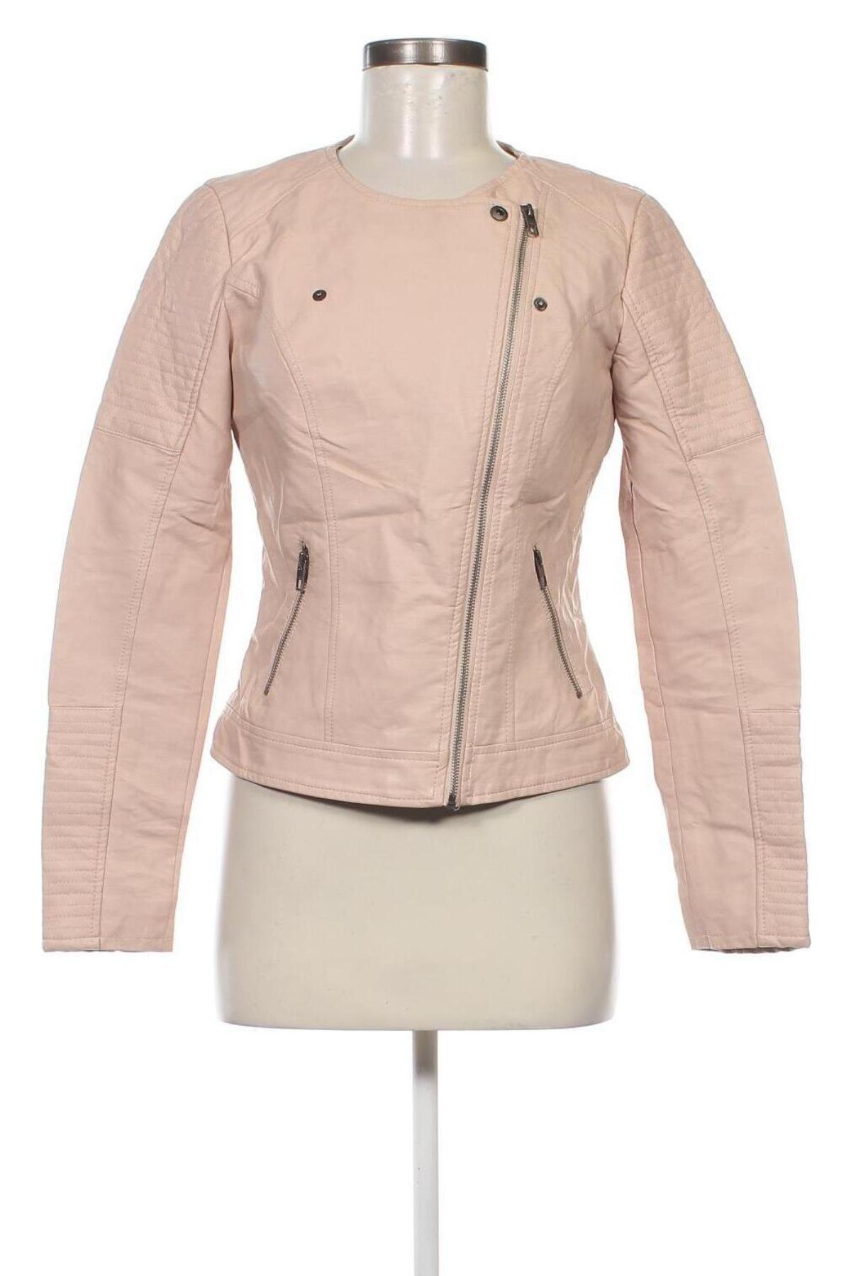 Damen Lederjacke ONLY, Größe M, Farbe Beige, Preis 18,54 €