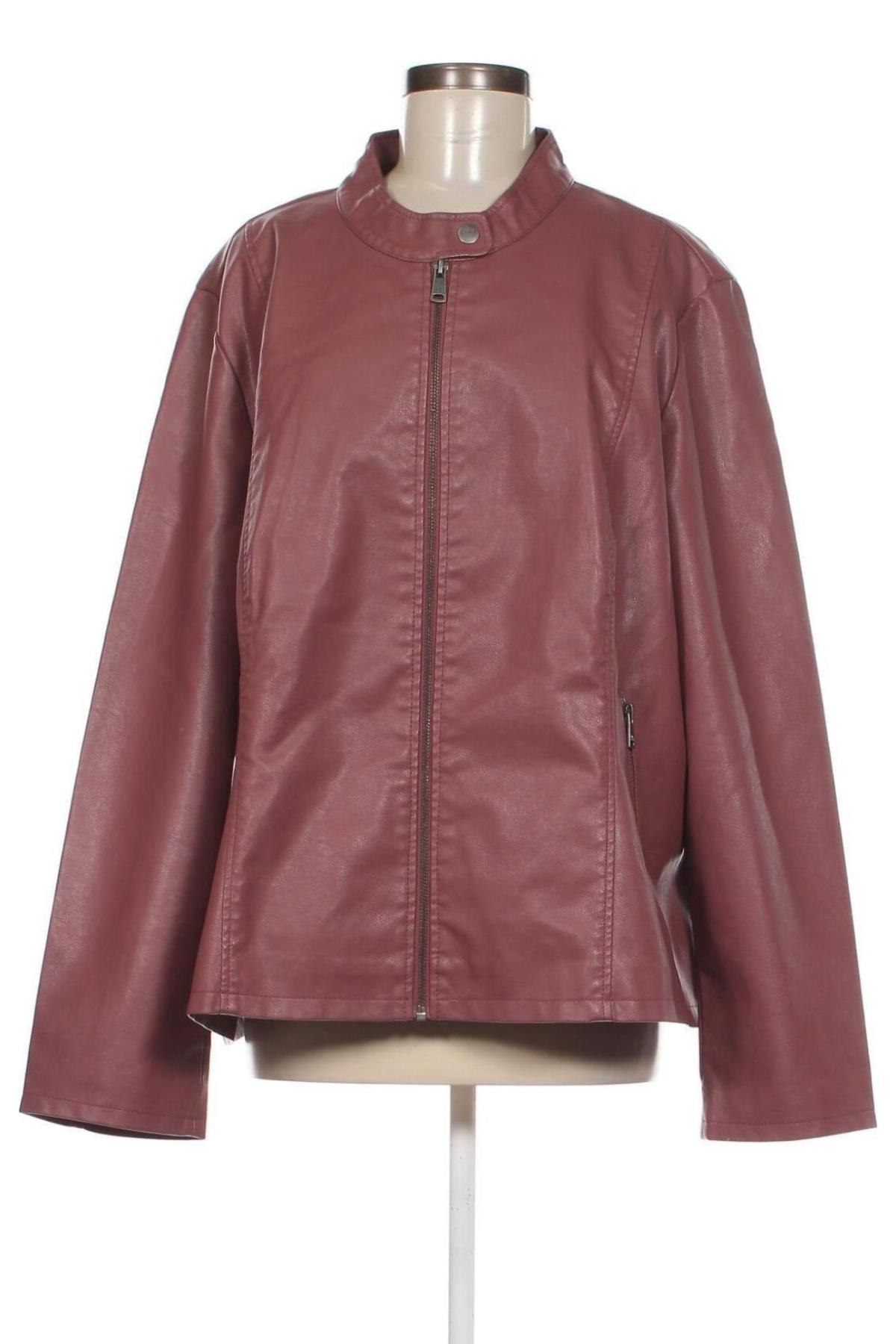 Dámska kožená bunda  ONLY Carmakoma, Veľkosť 3XL, Farba Červená, Cena  20,97 €