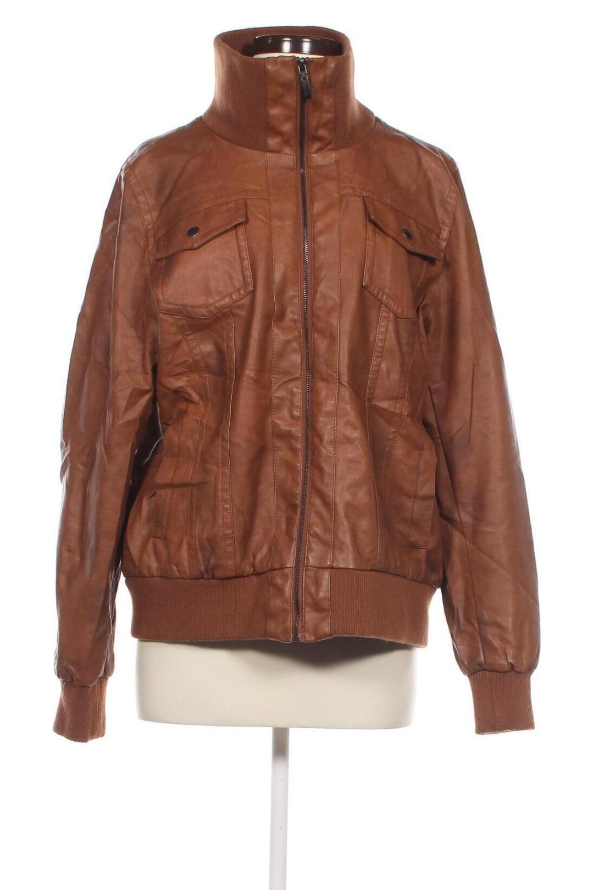 Damen Lederjacke Okay, Größe XXL, Farbe Braun, Preis € 30,69