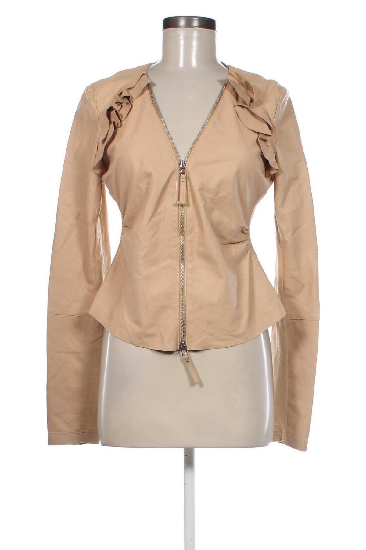Dámska kožená bunda  Pinko, Veľkosť M, Farba Béžová, Cena  170,67 €