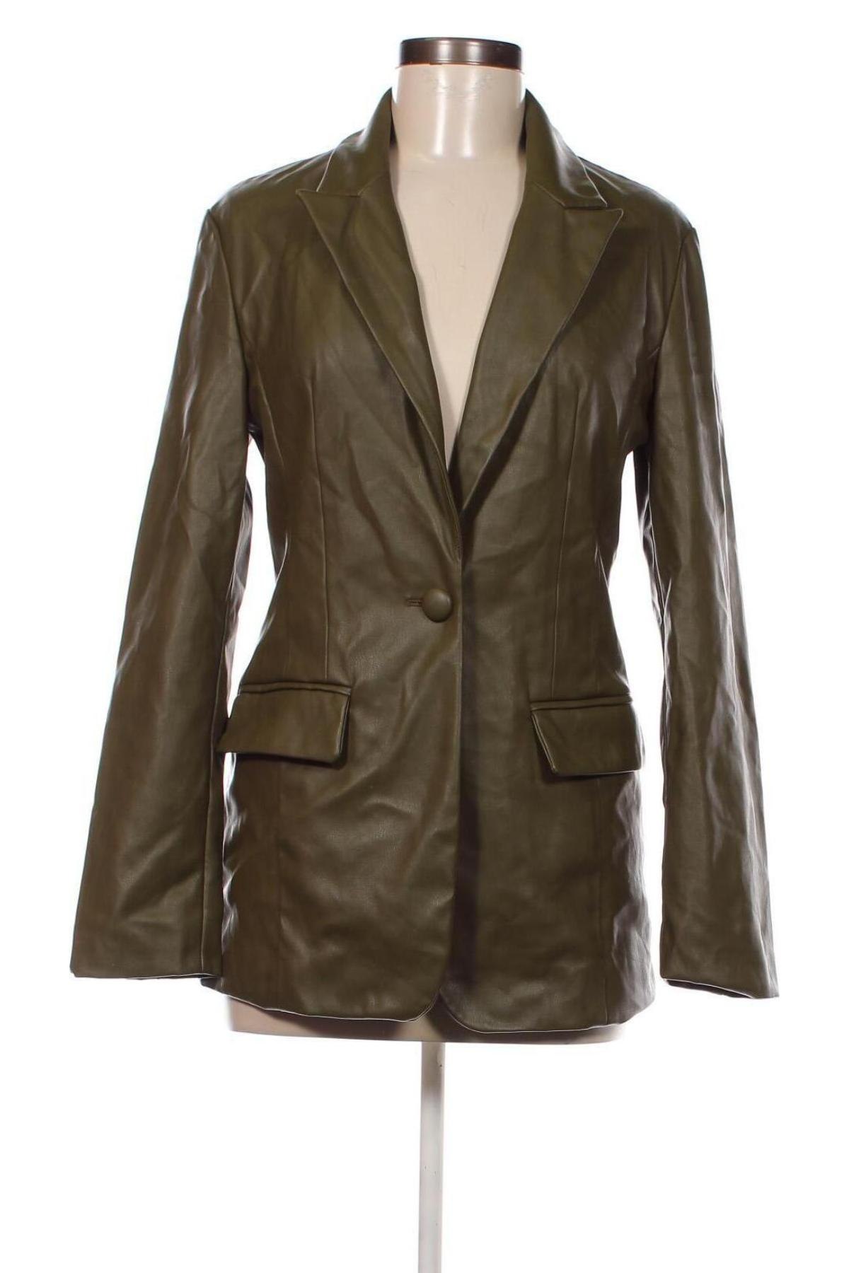 Dámska kožená bunda  Primark, Veľkosť M, Farba Zelená, Cena  19,45 €