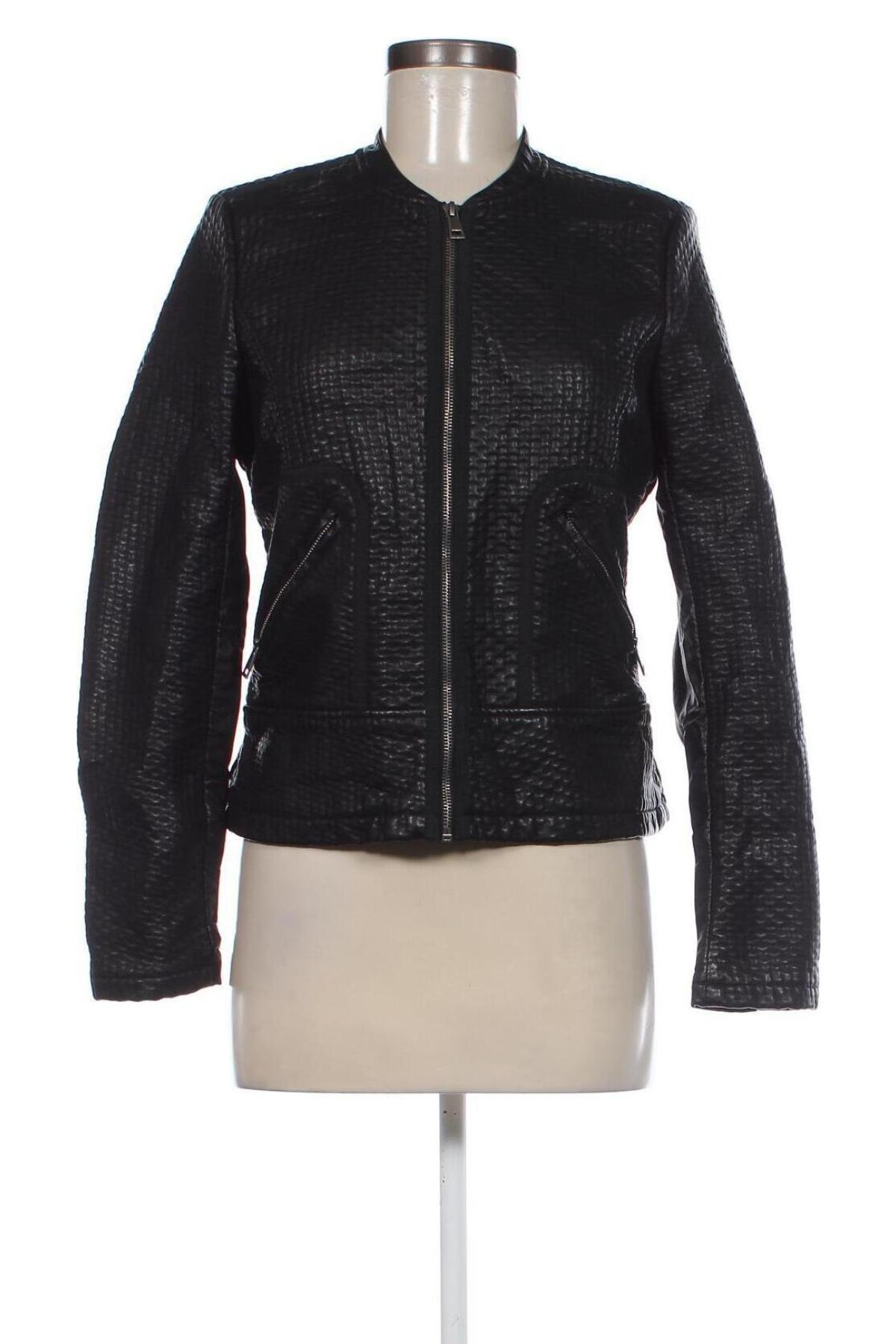 Damen Lederjacke Promod, Größe S, Farbe Schwarz, Preis 14,09 €