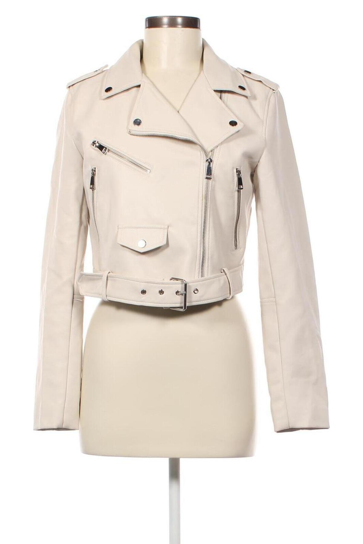 Damen Lederjacke Stradivarius, Größe M, Farbe Beige, Preis € 34,10