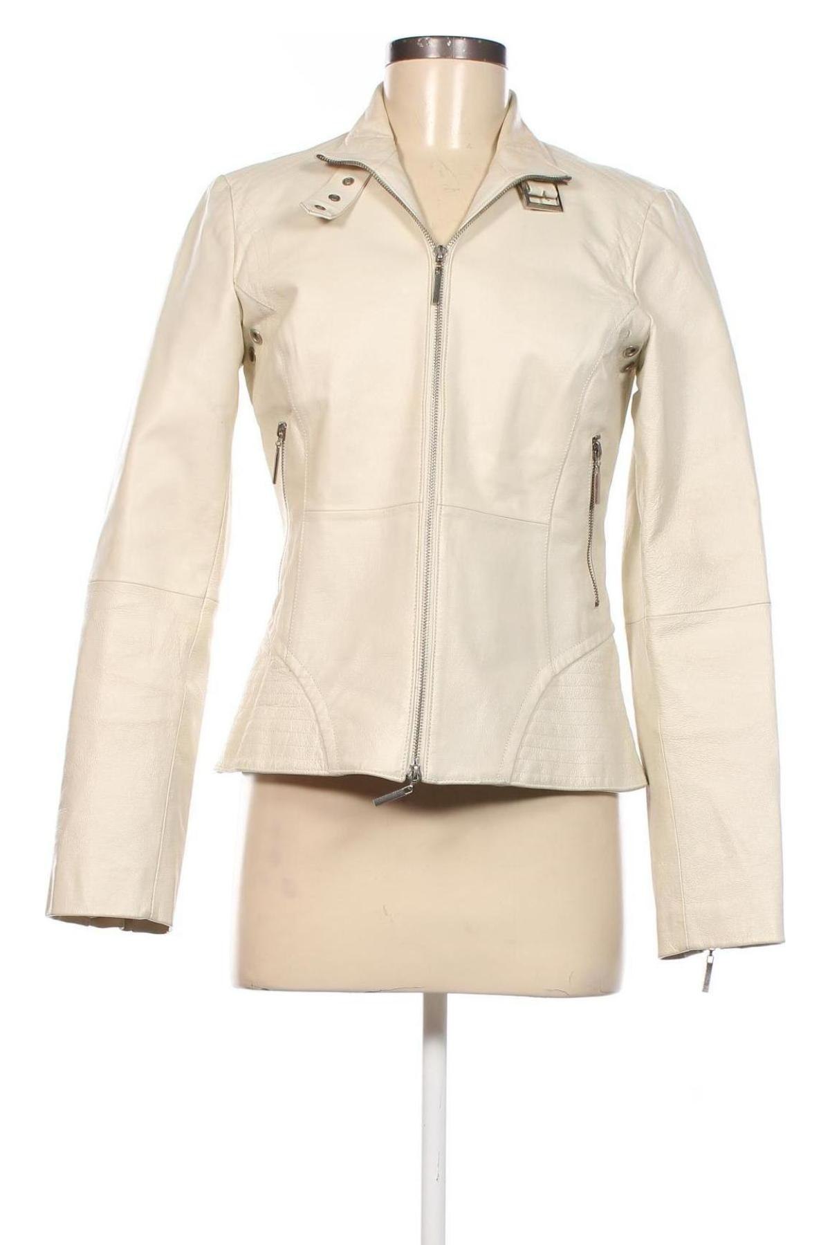 Damen Lederjacke TCM, Größe S, Farbe Ecru, Preis 37,23 €