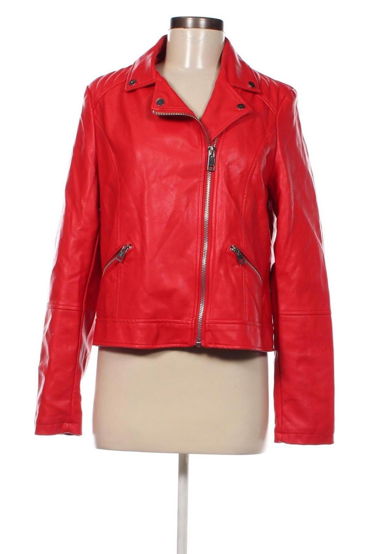 Dámska kožená bunda  Takko Fashion, Veľkosť M, Farba Červená, Cena  20,00 €