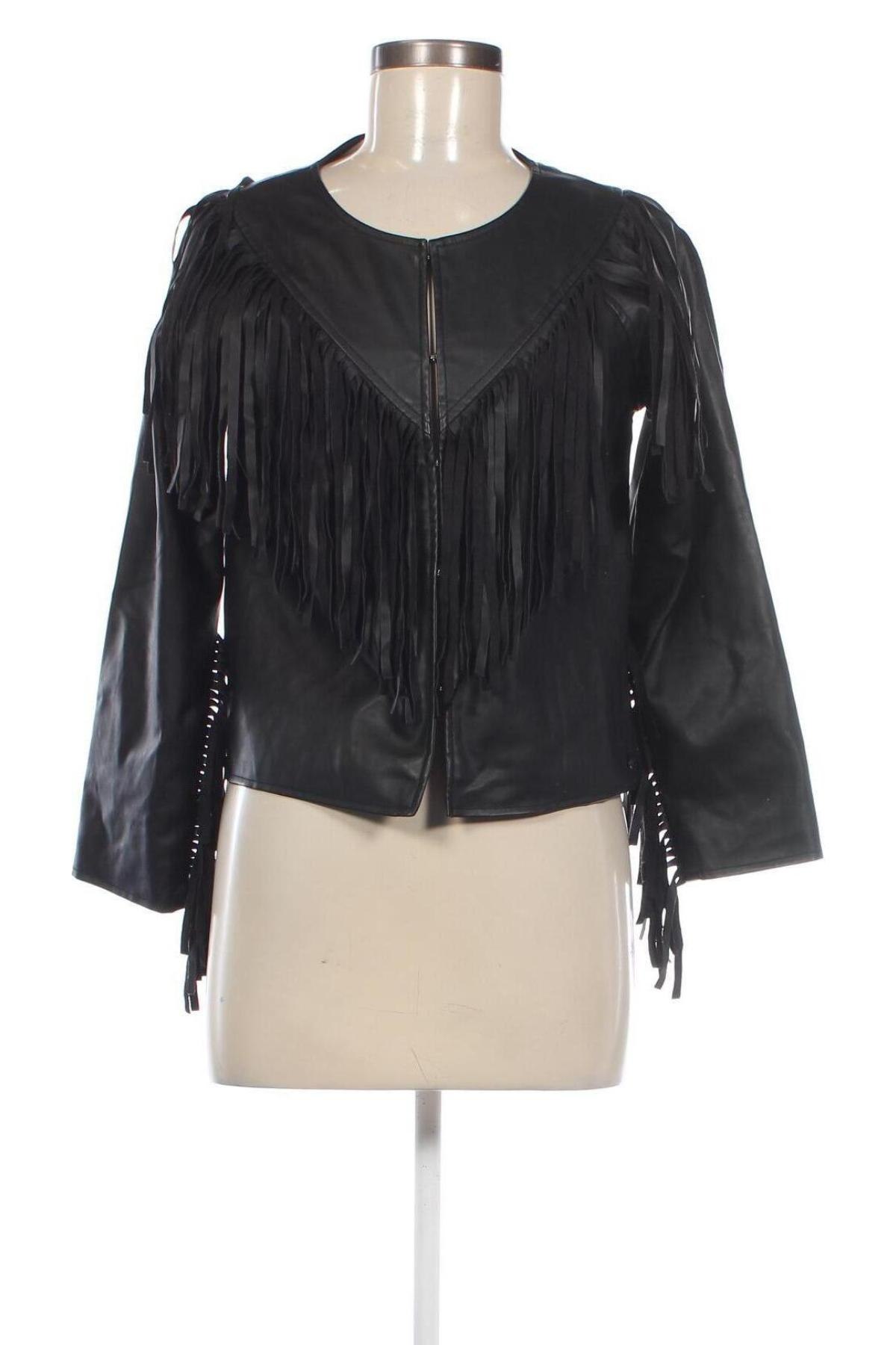 Γυναικείο δερμάτινο μπουφάν Tom Tailor, Μέγεθος S, Χρώμα Μαύρο, Τιμή 53,18 €
