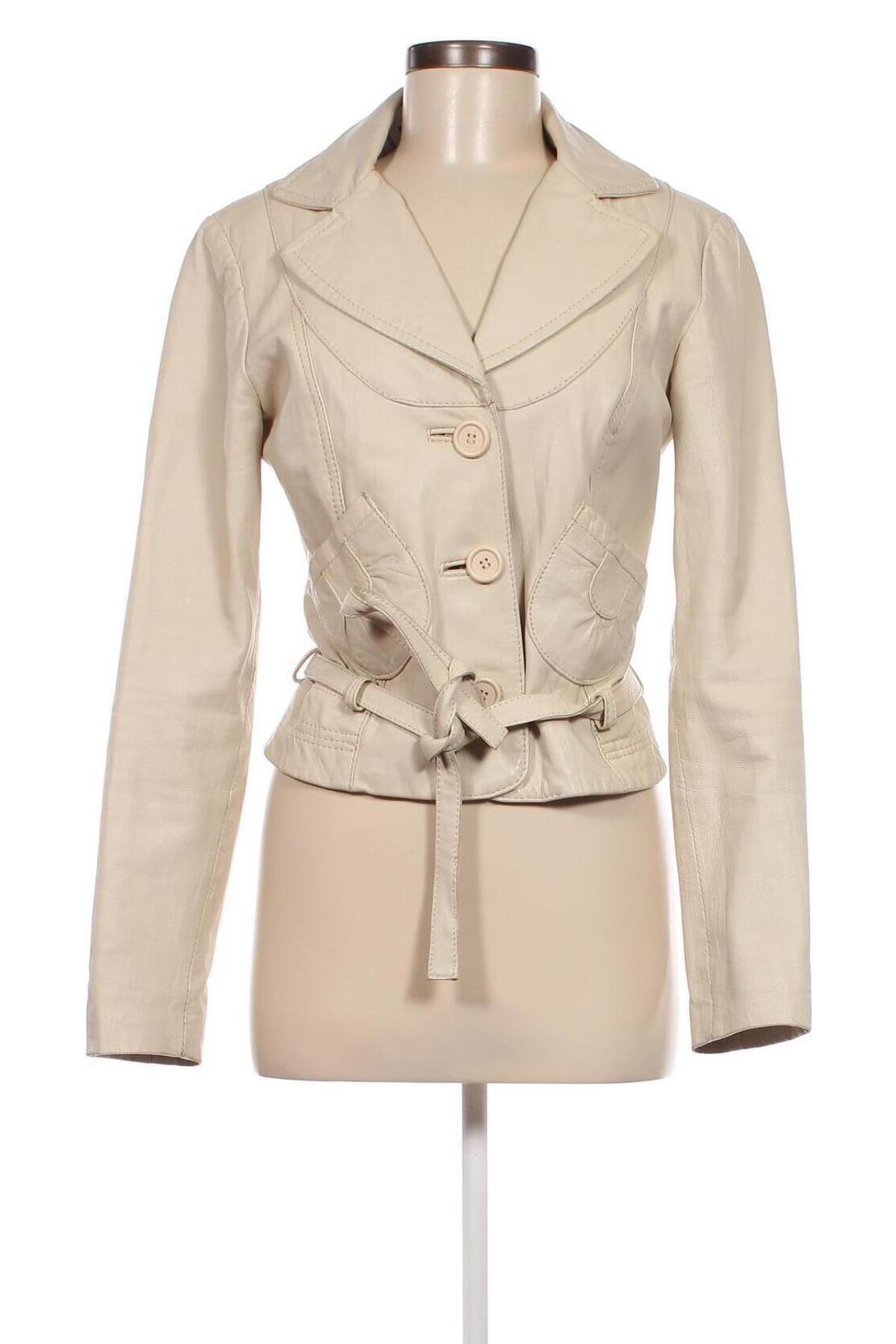 Damen Lederjacke Vero Moda, Größe S, Farbe Beige, Preis € 61,93