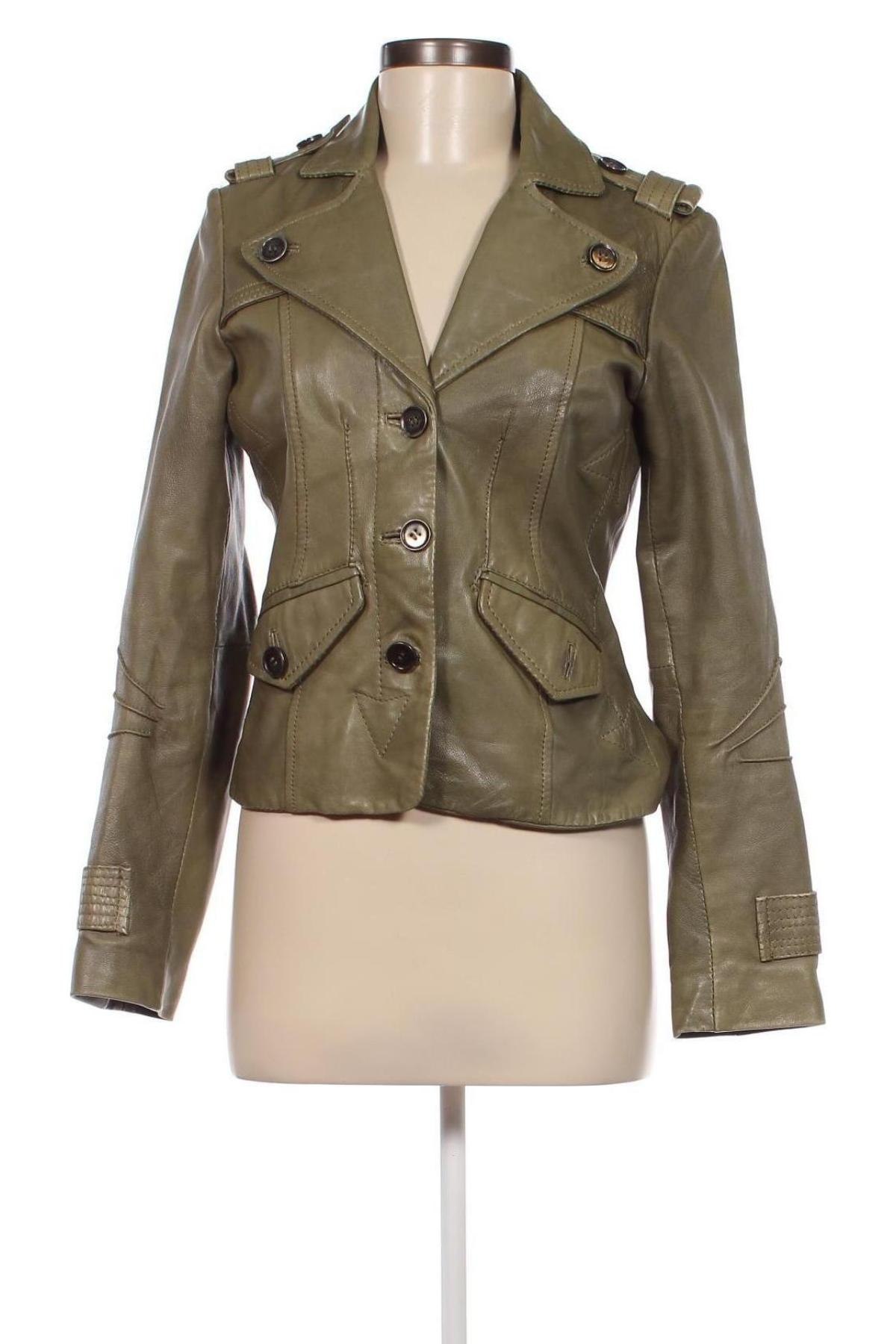 Damen Lederjacke Vero Moda, Größe S, Farbe Grün, Preis € 61,93