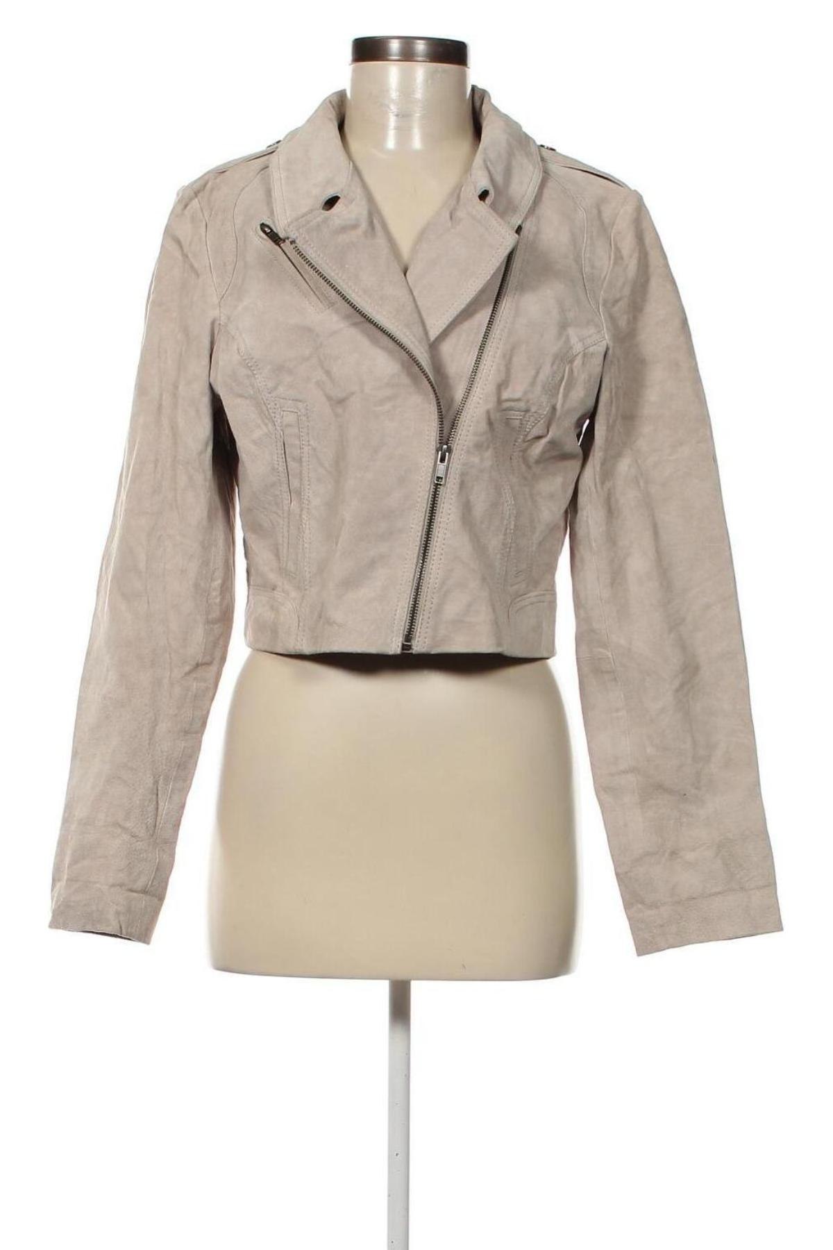 Damen Lederjacke Vero Moda, Größe M, Farbe Beige, Preis € 37,16