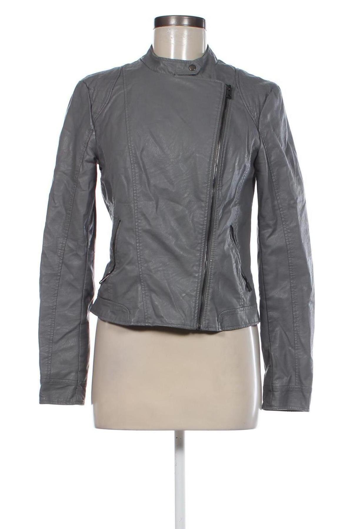 Dámska kožená bunda  Vero Moda, Veľkosť M, Farba Sivá, Cena  13,95 €