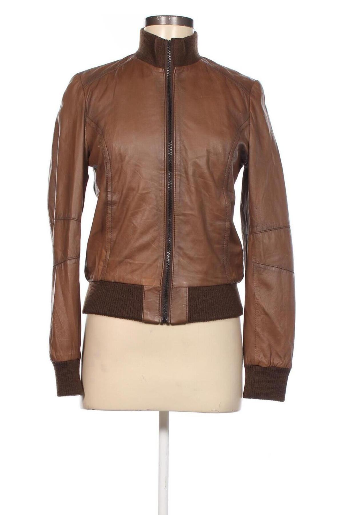 Damen Lederjacke Zara, Größe M, Farbe Braun, Preis € 40,25