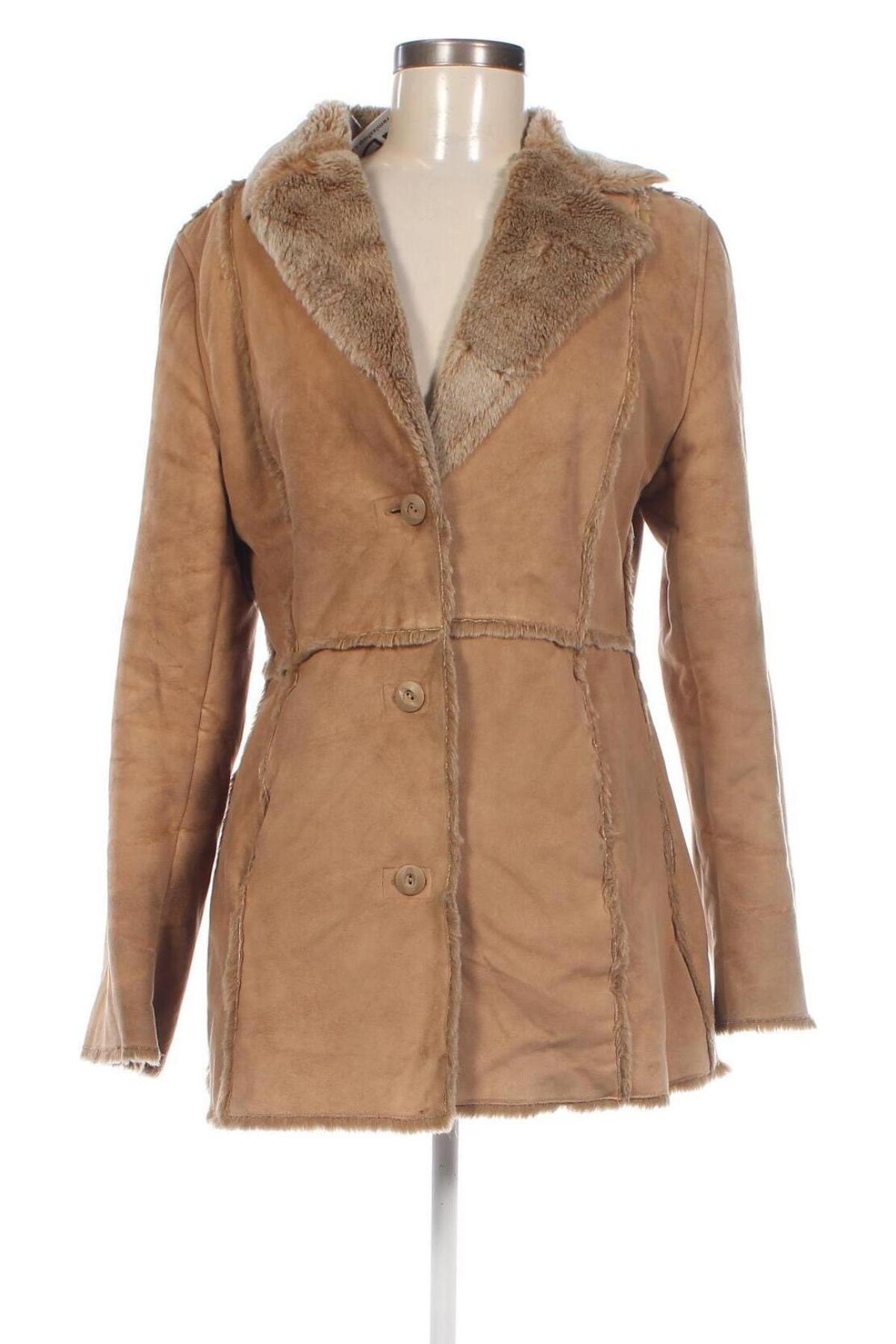 Дамско палто, Размер M, Цвят Бежов, Цена 80,65 лв.