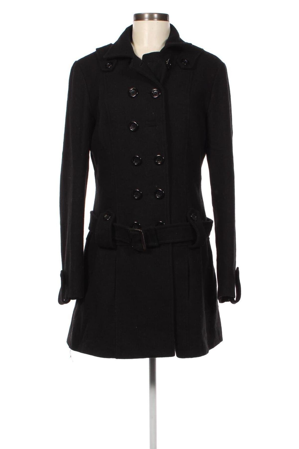 Дамско палто, Размер L, Цвят Черен, Цена 66,34 лв.