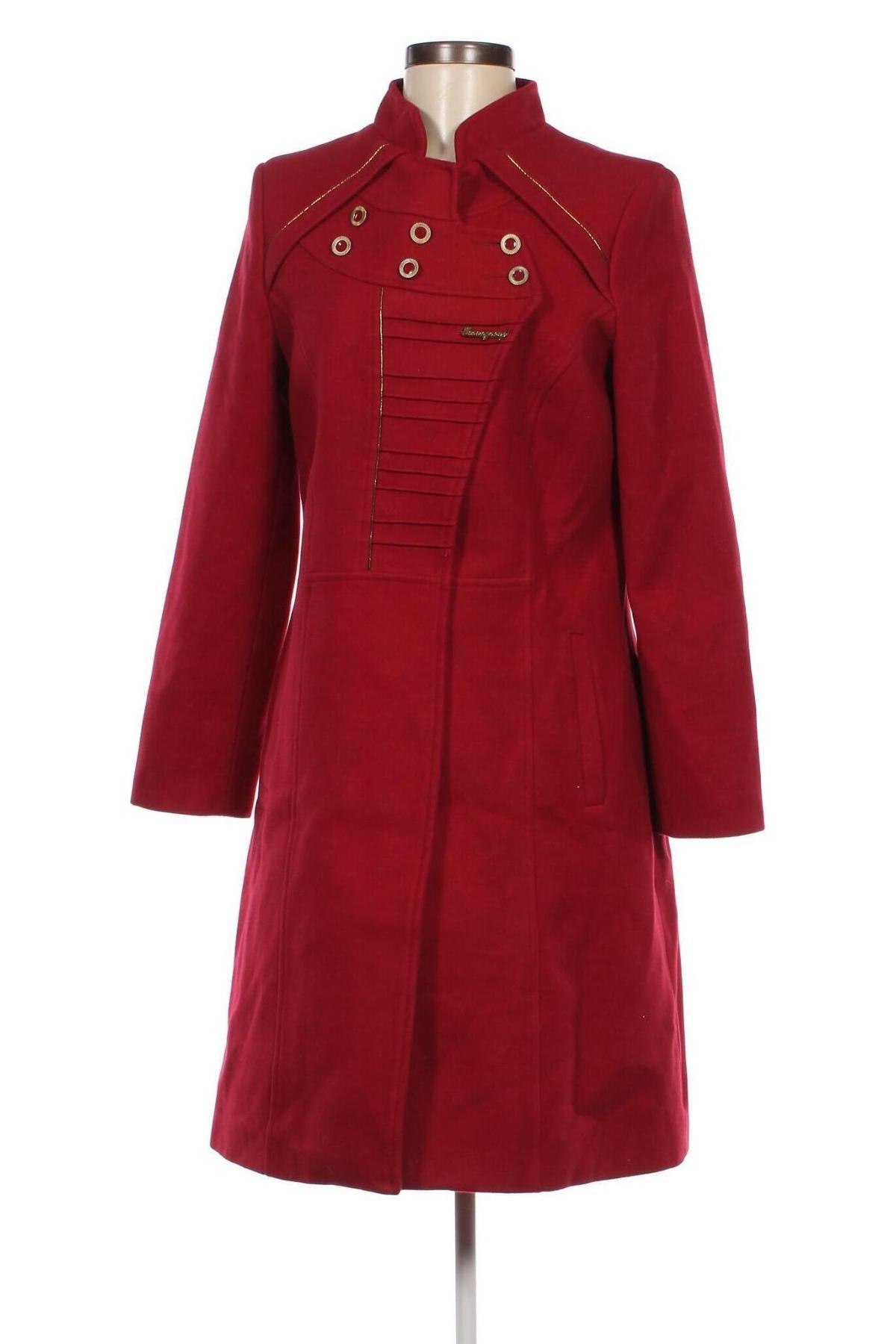Dámský kabát , Velikost M, Barva Červená, Cena  1 007,00 Kč