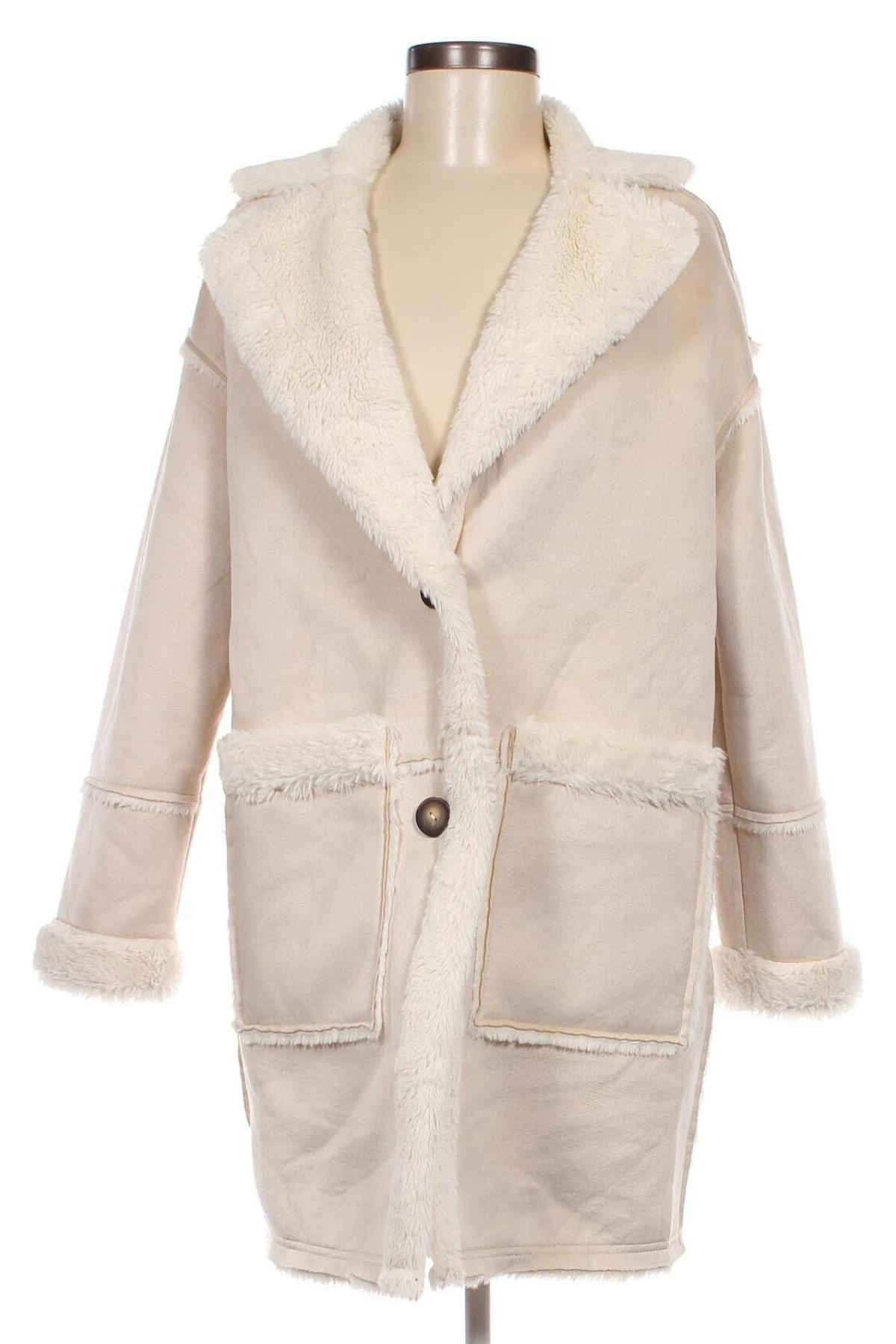 Γυναικείο παλτό Amisu, Μέγεθος XS, Χρώμα Εκρού, Τιμή 39,71 €