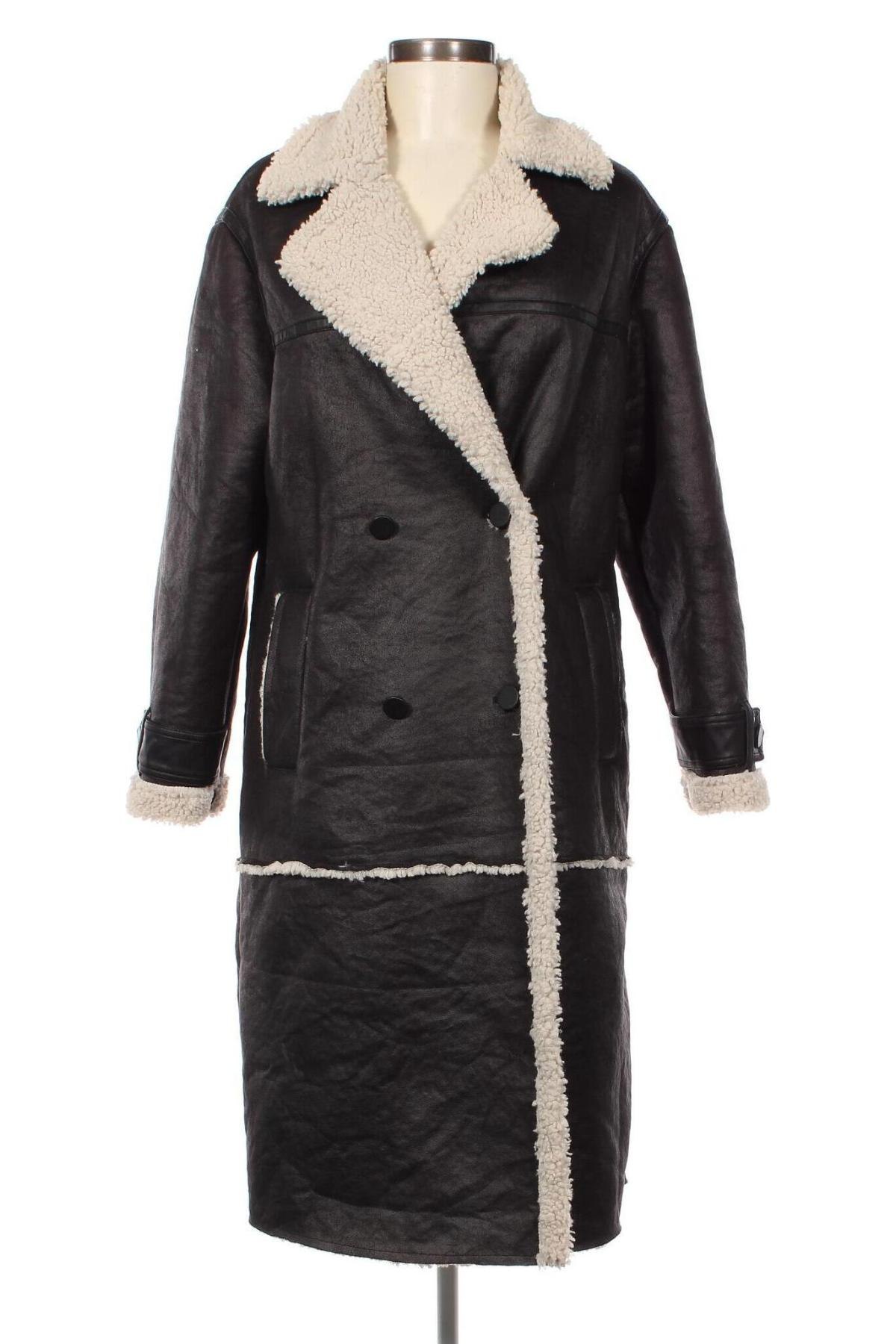 Palton de femei Bershka, Mărime S, Culoare Negru, Preț 207,66 Lei