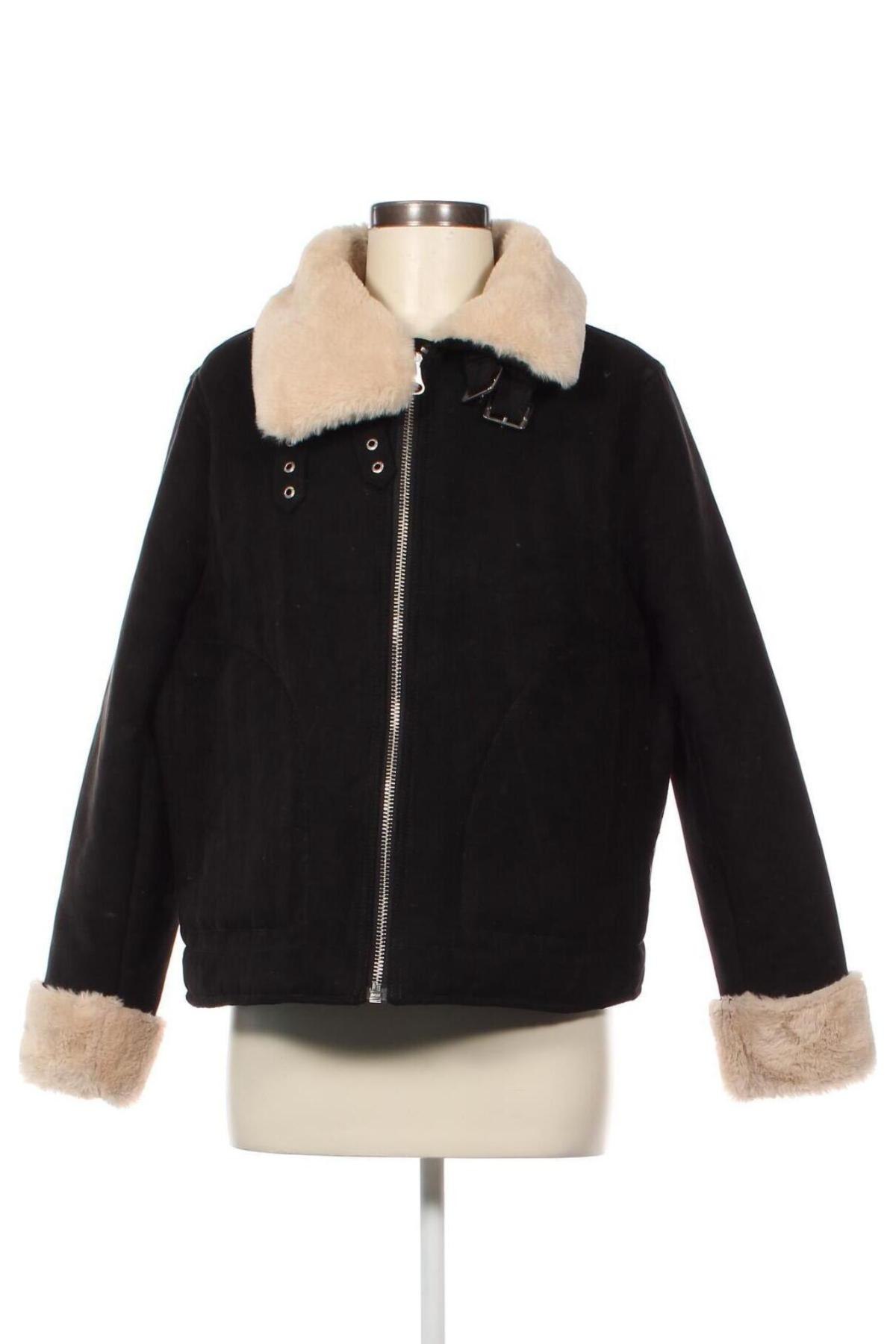 Дамско палто H&M Divided, Размер L, Цвят Черен, Цена 66,34 лв.