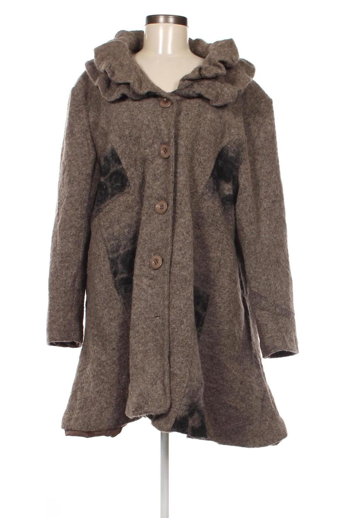 Дамско палто Made In Italy, Размер XXL, Цвят Кафяв, Цена 58,85 лв.