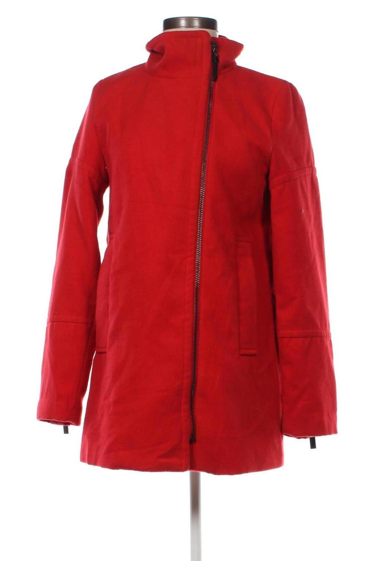 Дамско палто Mango, Размер S, Цвят Червен, Цена 57,68 лв.