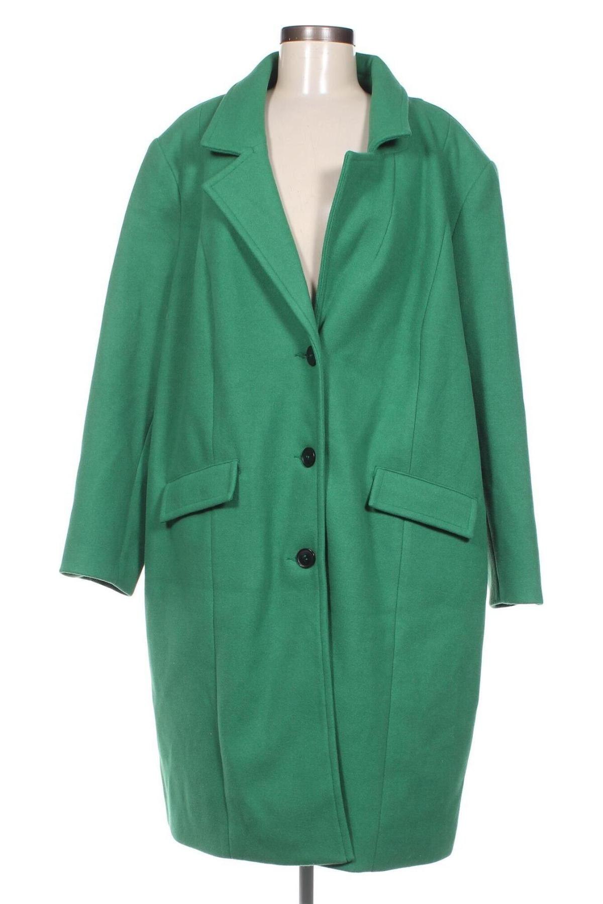 Γυναικείο παλτό Mia Moda, Μέγεθος 4XL, Χρώμα Πράσινο, Τιμή 81,40 €