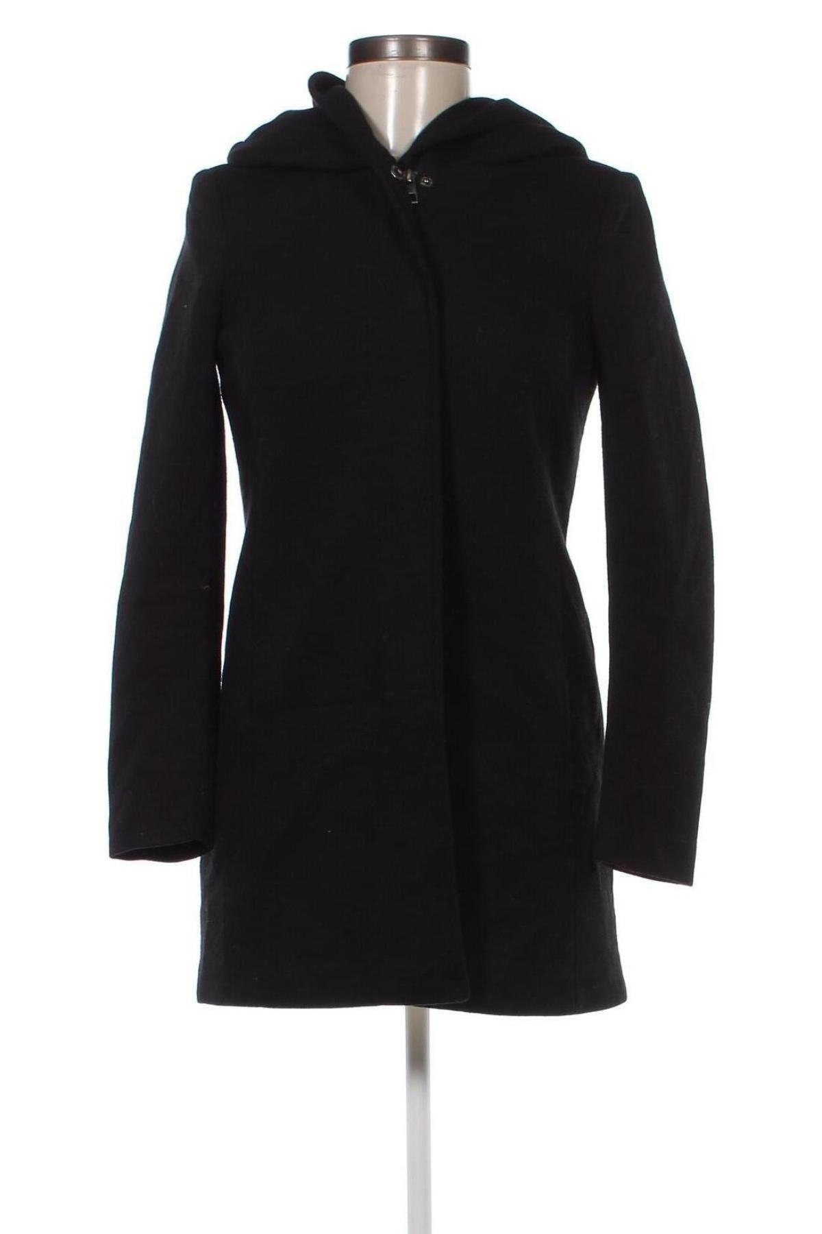Дамско палто ONLY, Размер XXS, Цвят Черен, Цена 24,75 лв.