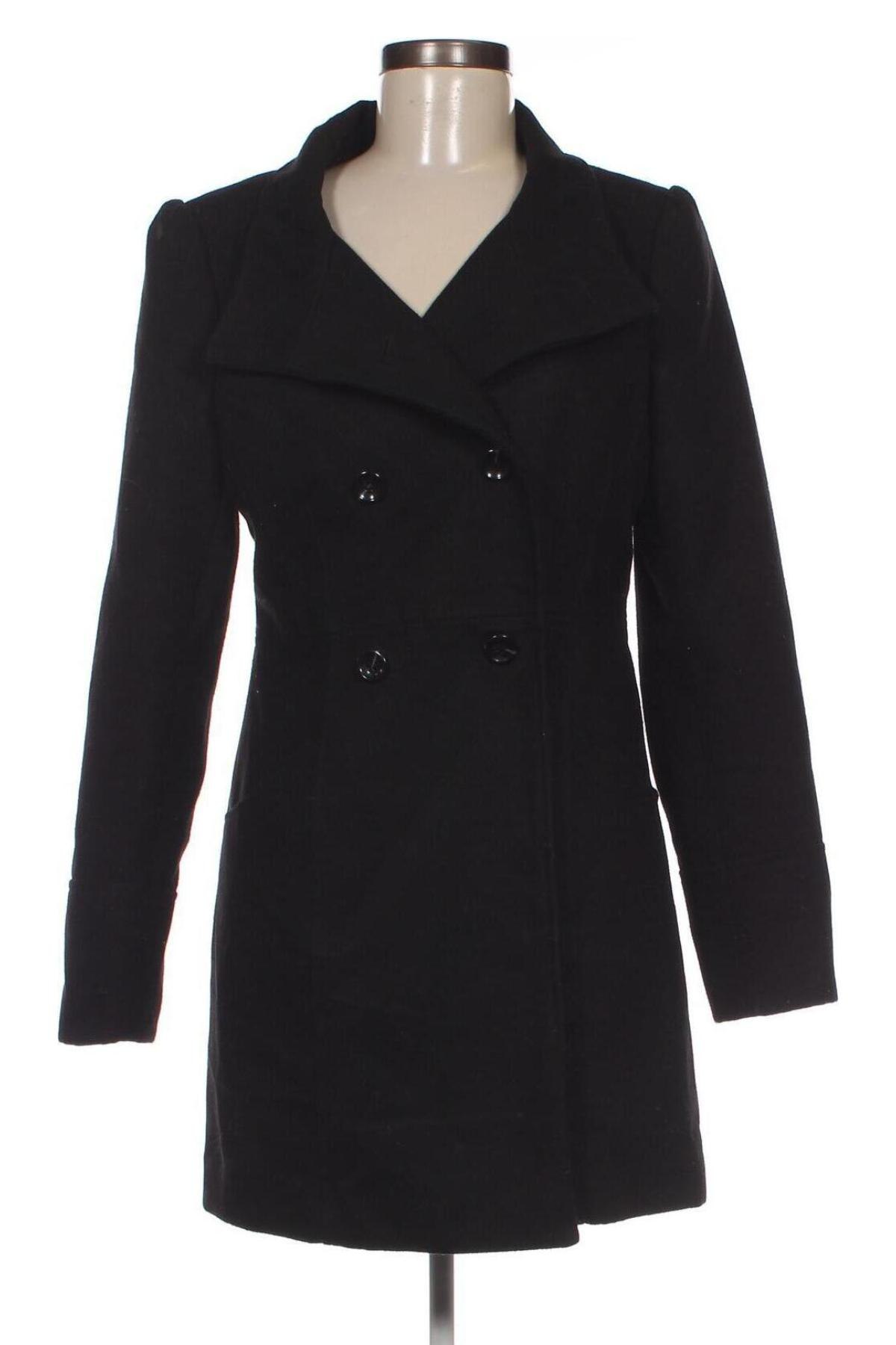 Дамско палто Pimkie, Размер M, Цвят Черен, Цена 66,34 лв.