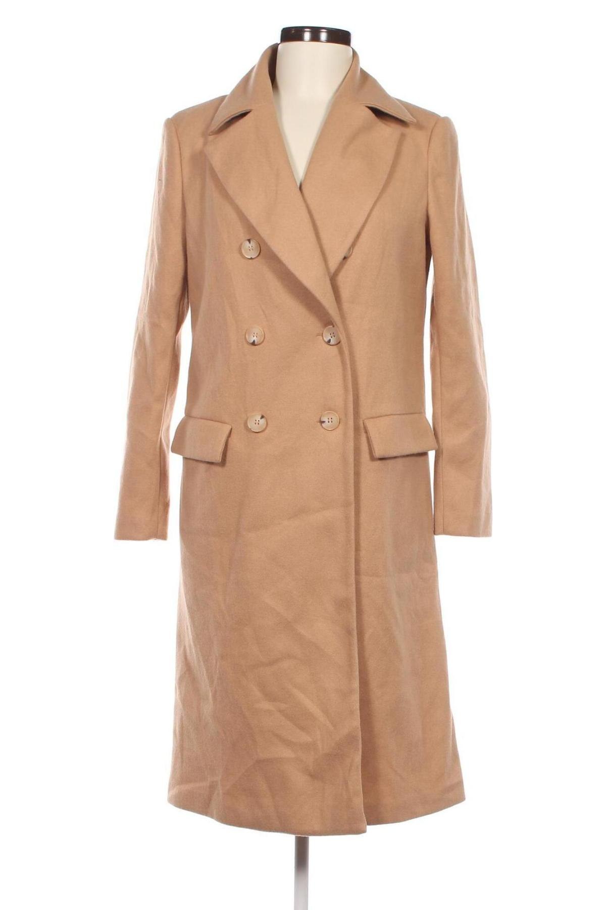 Dámsky kabát  SHEIN, Veľkosť XS, Farba Béžová, Cena  36,40 €
