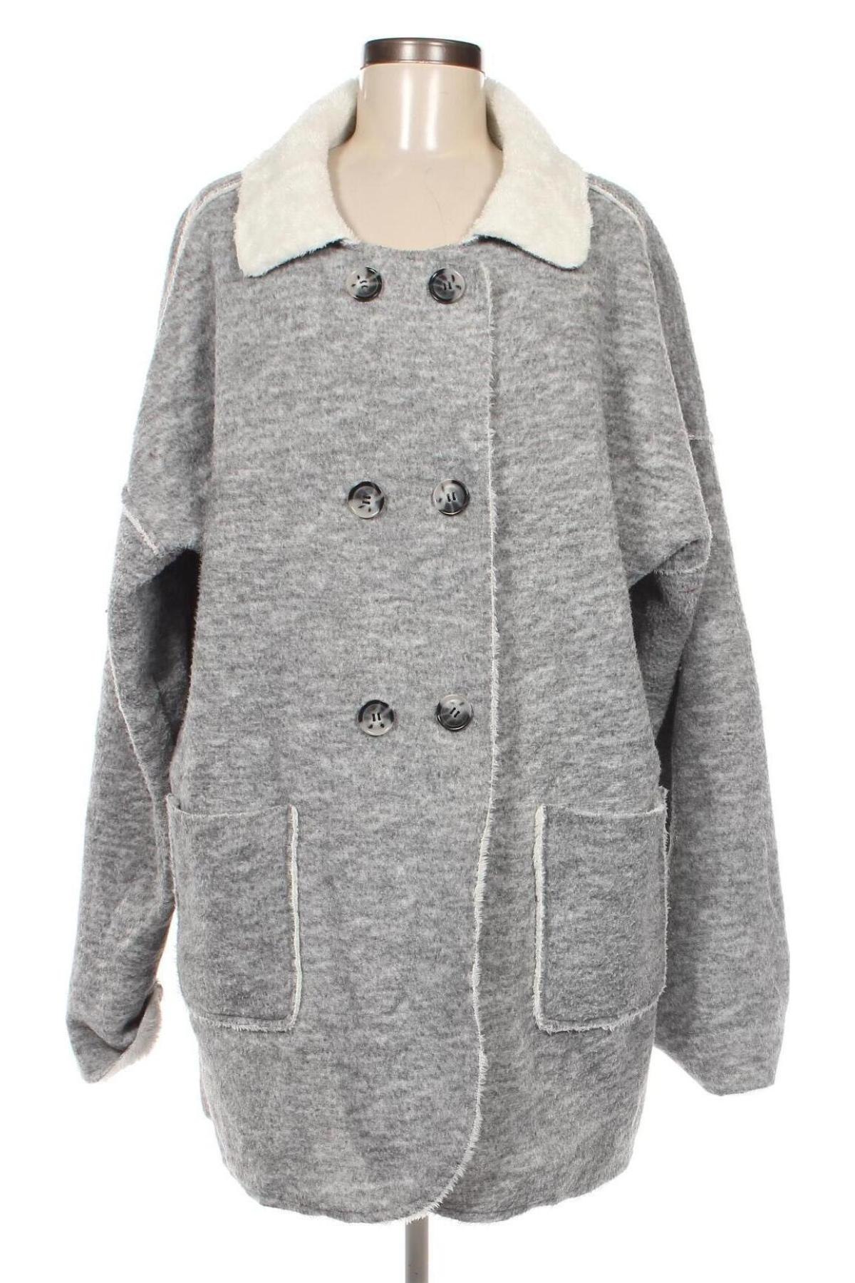 Дамско палто Ulla Popken, Размер XL, Цвят Сив, Цена 46,02 лв.