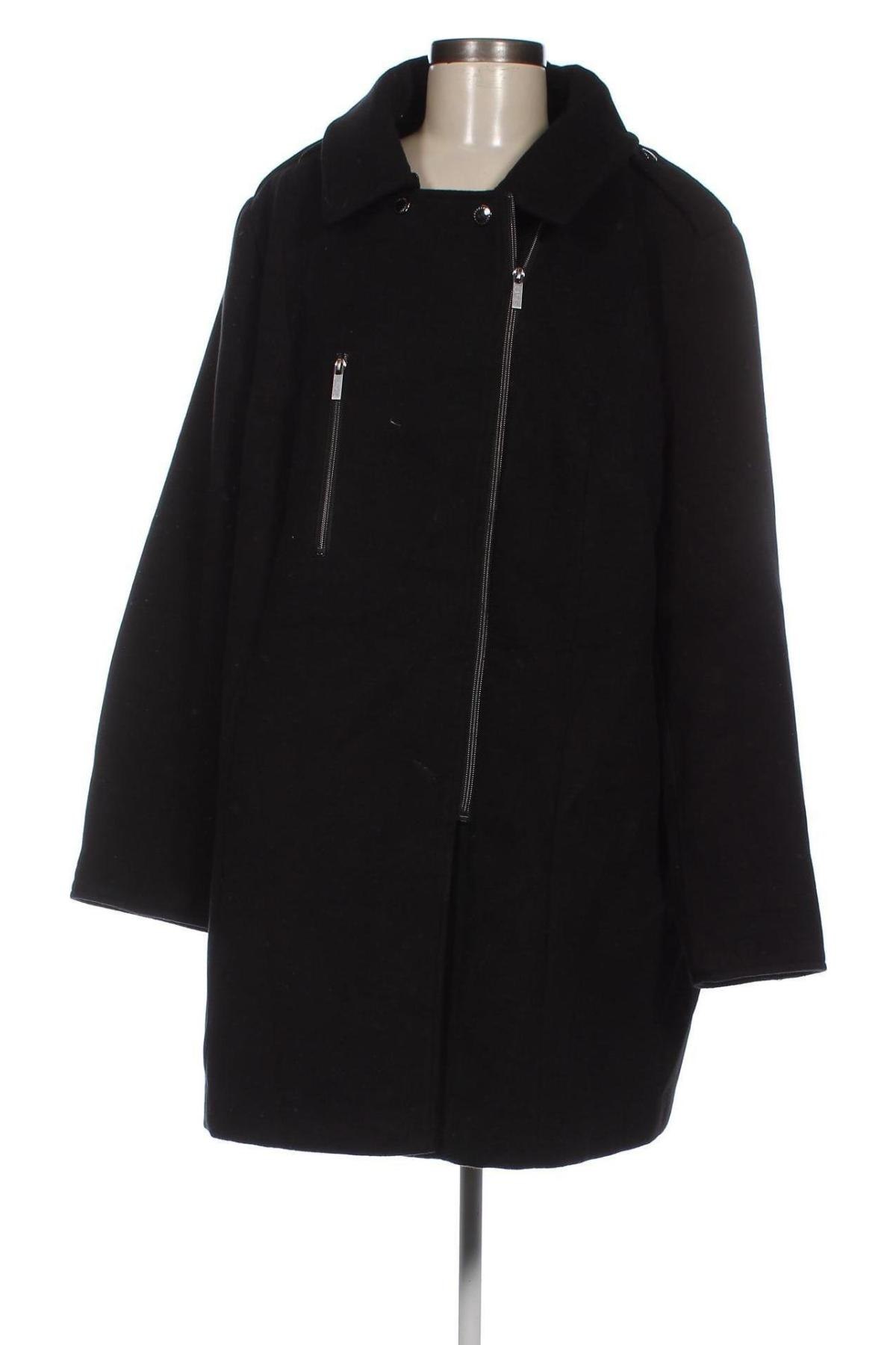 Дамско палто Ulla Popken, Размер XXL, Цвят Черен, Цена 42,25 лв.