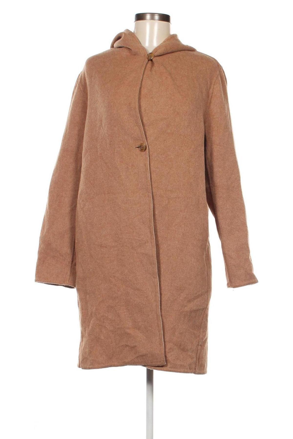 Дамско палто Uniqlo, Размер S, Цвят Бежов, Цена 47,04 лв.