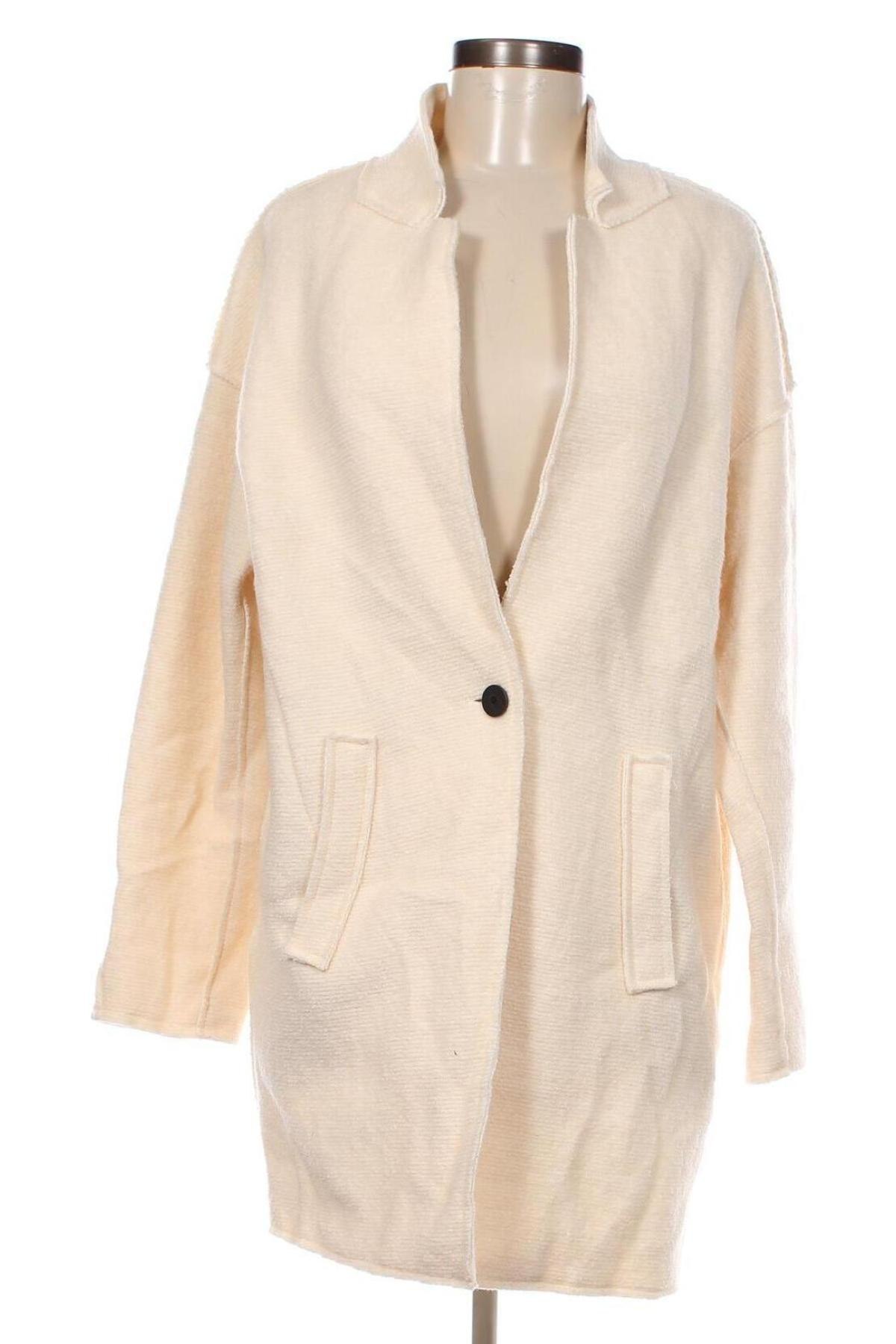 Дамско палто Zara, Размер M, Цвят Бежов, Цена 40,12 лв.