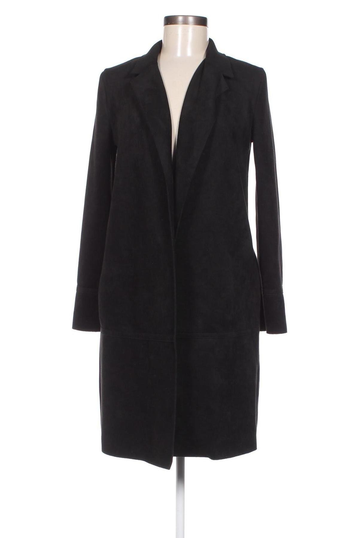 Дамско палто Zara, Размер XS, Цвят Черен, Цена 30,25 лв.
