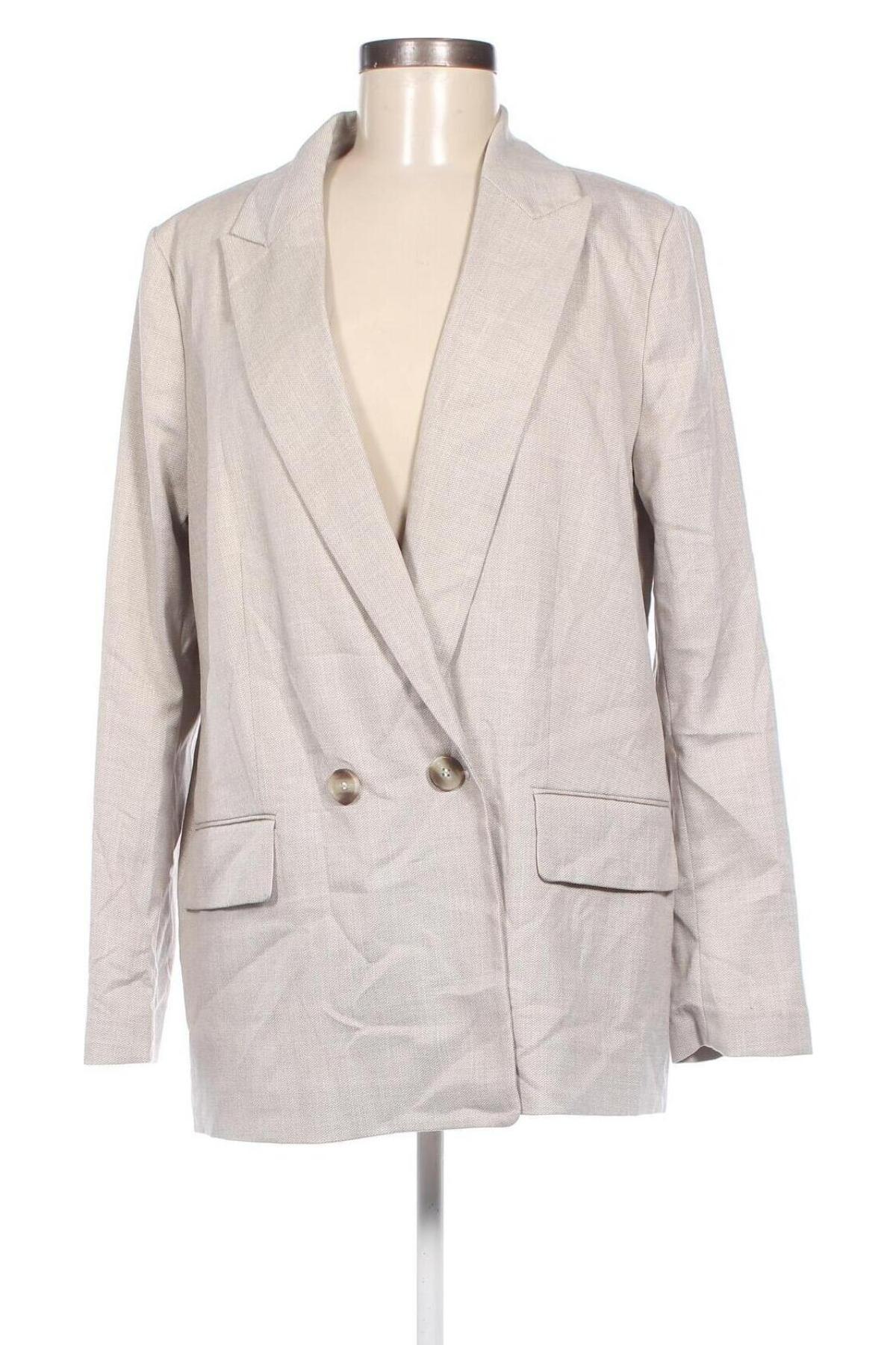 Дамско сако H&M, Размер L, Цвят Бежов, Цена 19,80 лв.