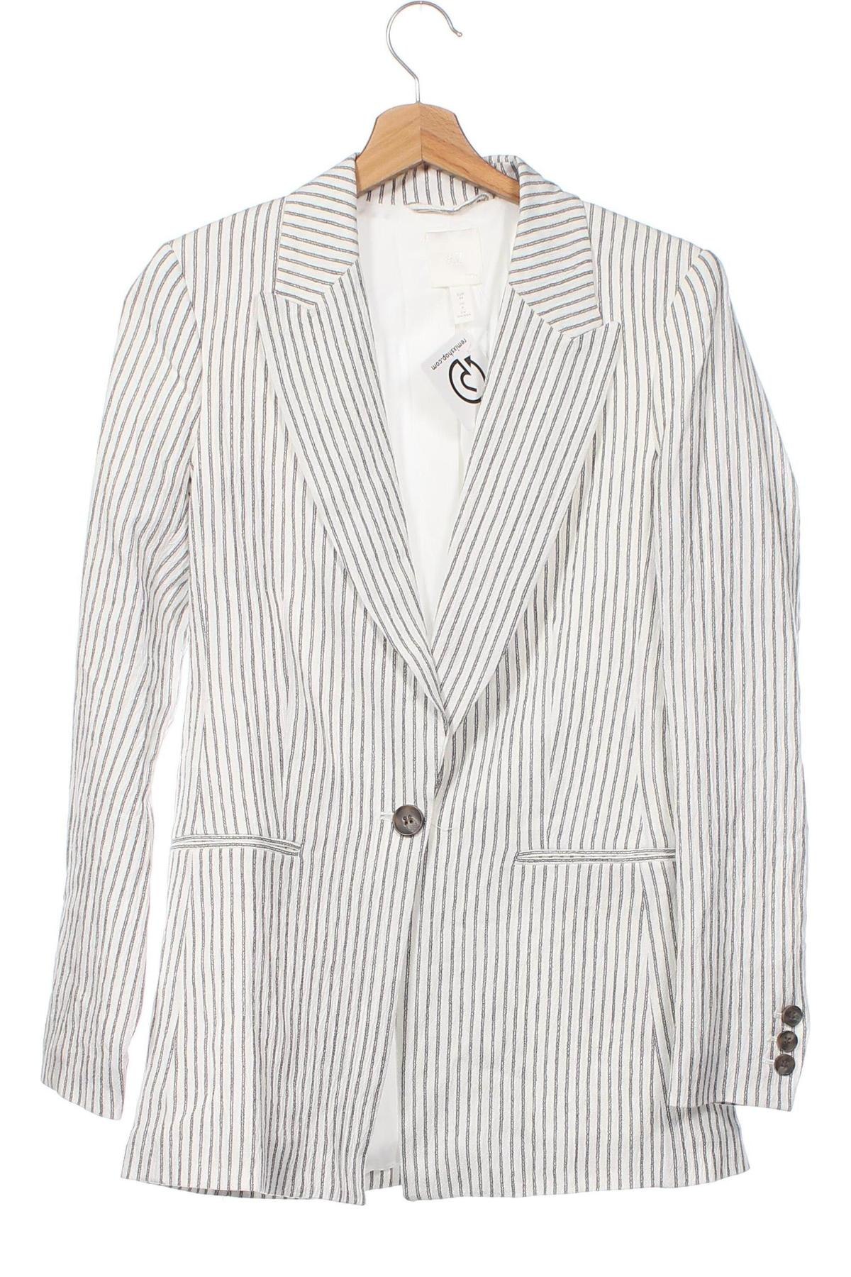 Damen Blazer H&M, Größe XS, Farbe Weiß, Preis 12,16 €