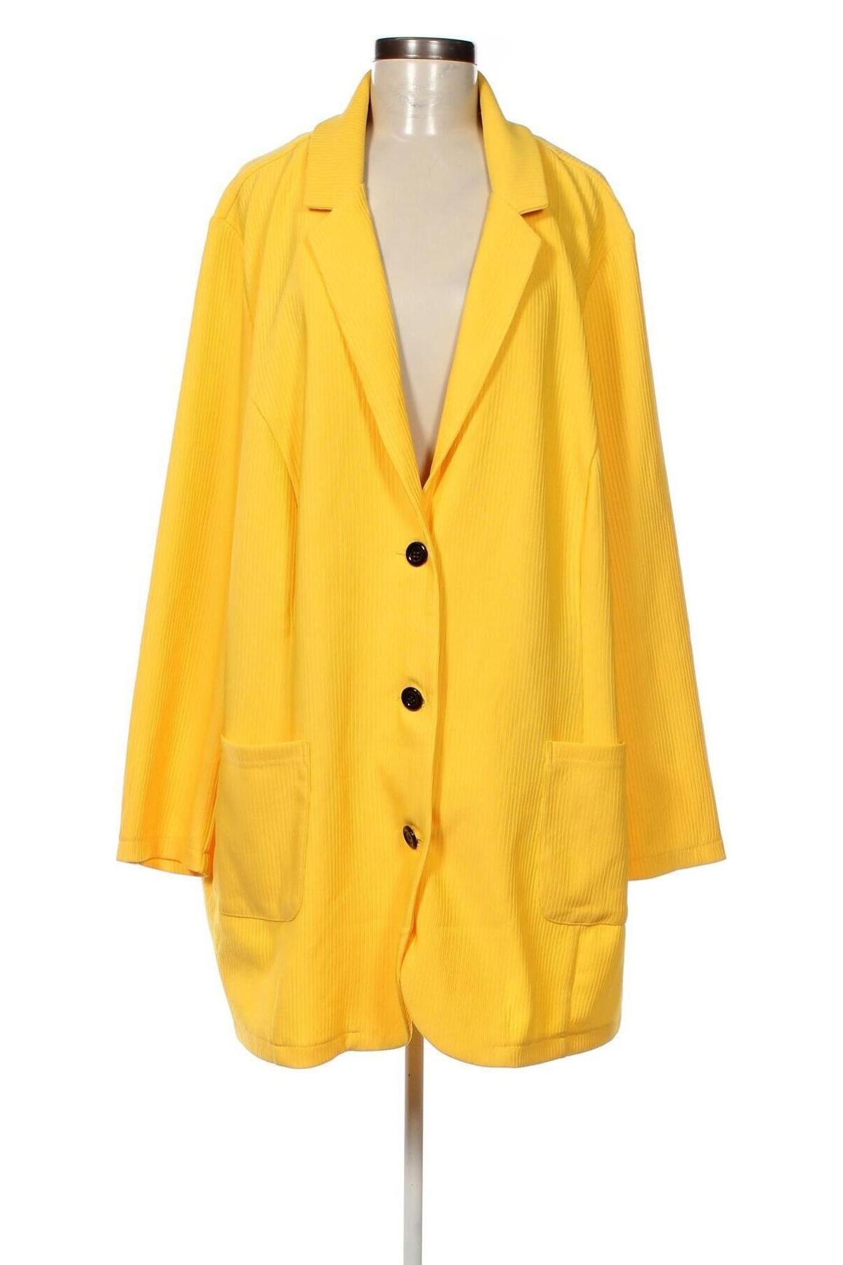 Γυναικείο σακάκι M. Collection, Μέγεθος XXL, Χρώμα Κίτρινο, Τιμή 12,83 €